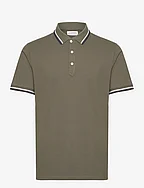 Polo shirt with contrast piping - LT ARMY