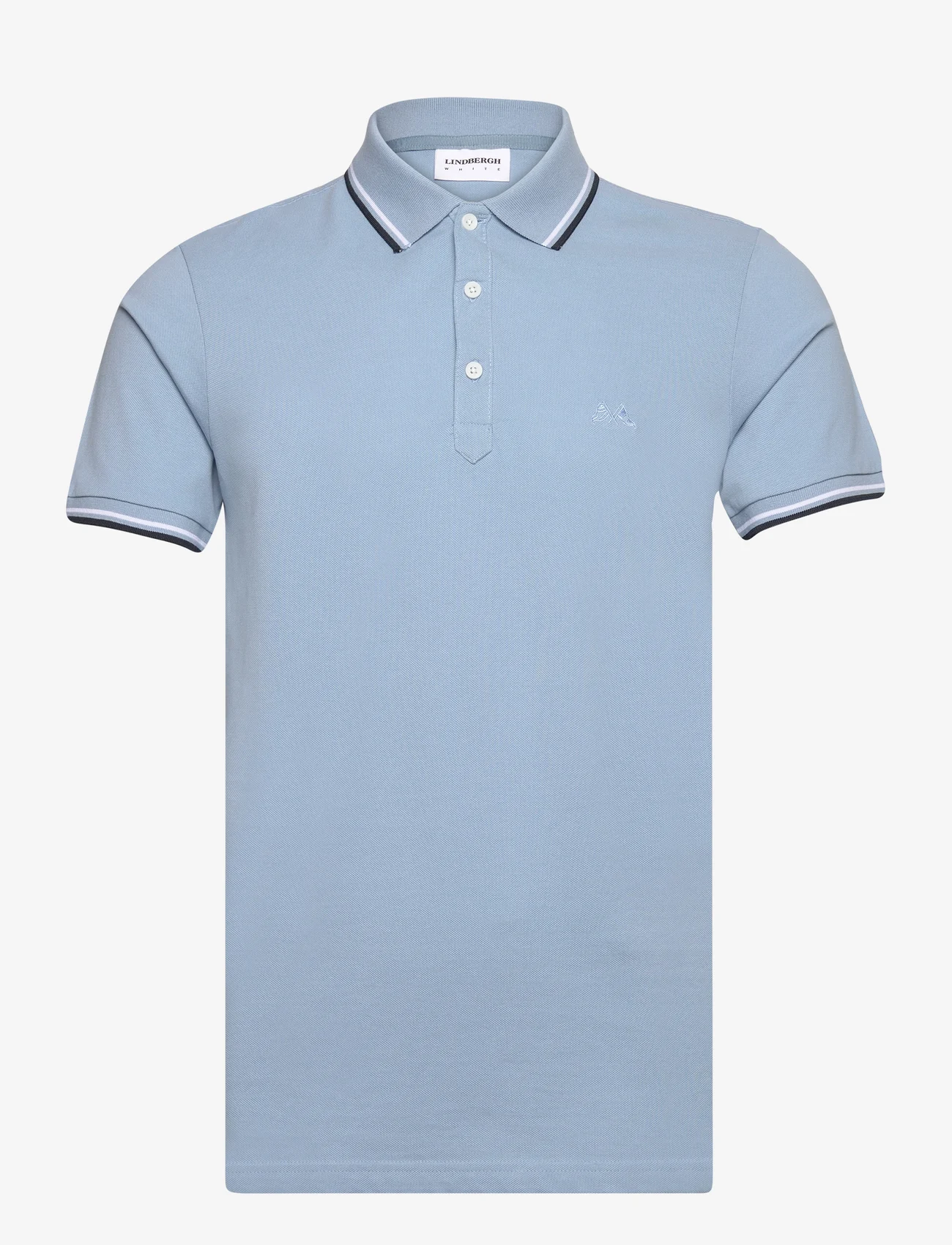 Lindbergh - Polo shirt with contrast piping - alhaisimmat hinnat - lt blue 124 - 0