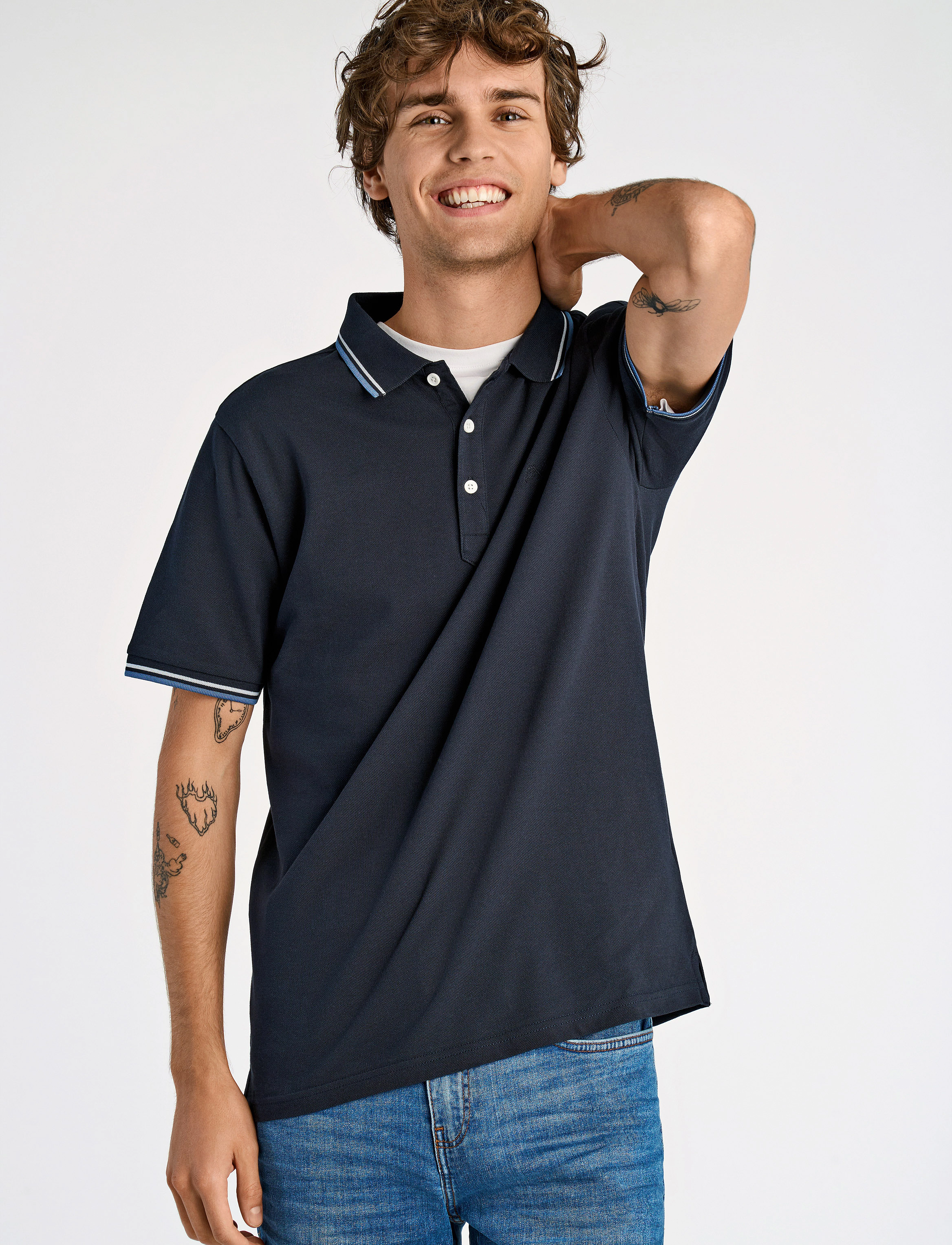 Polo Shirt With Contrast Piping