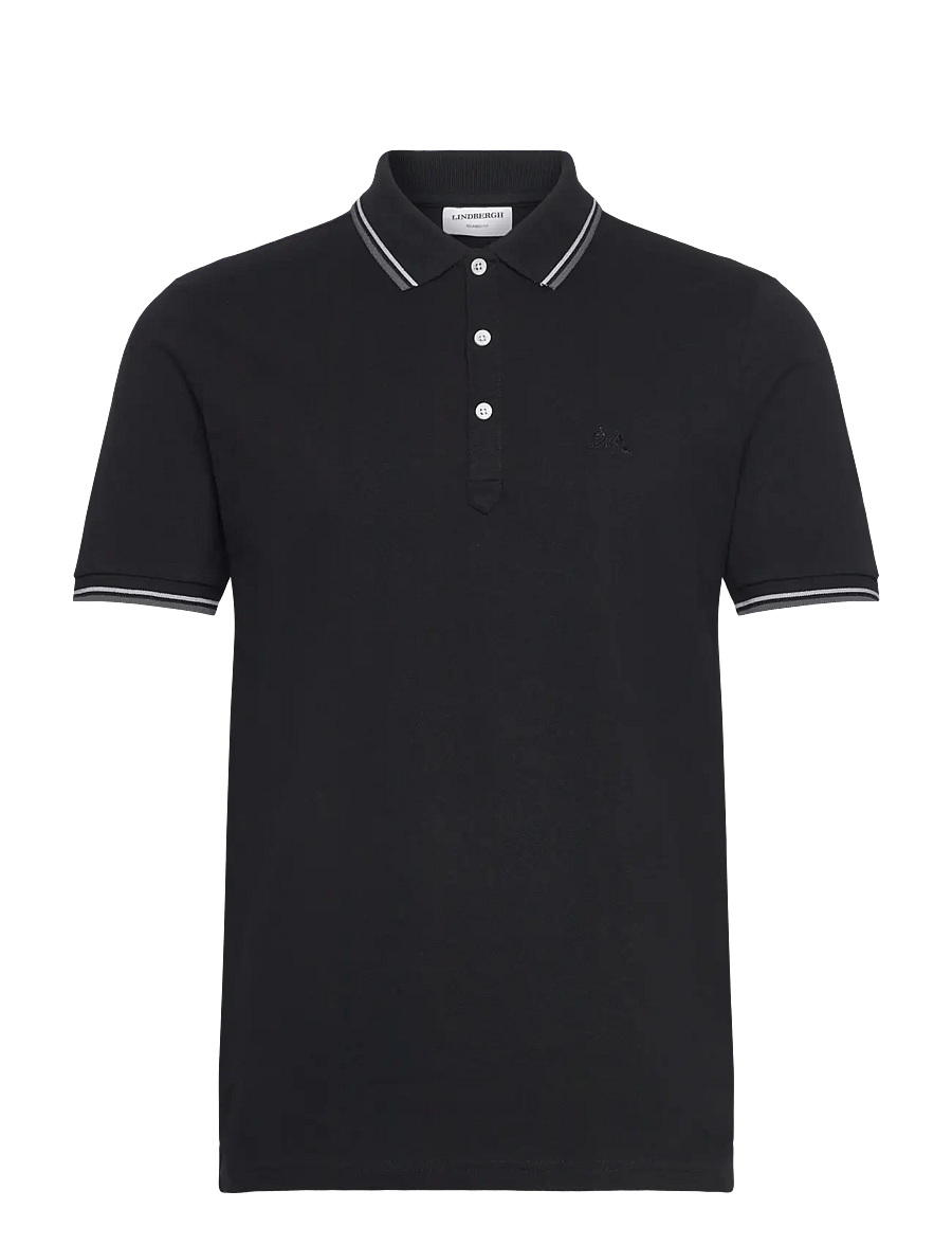 Lindbergh - Polo shirt with contrast piping - lühikeste varrukatega polod - space black - 1
