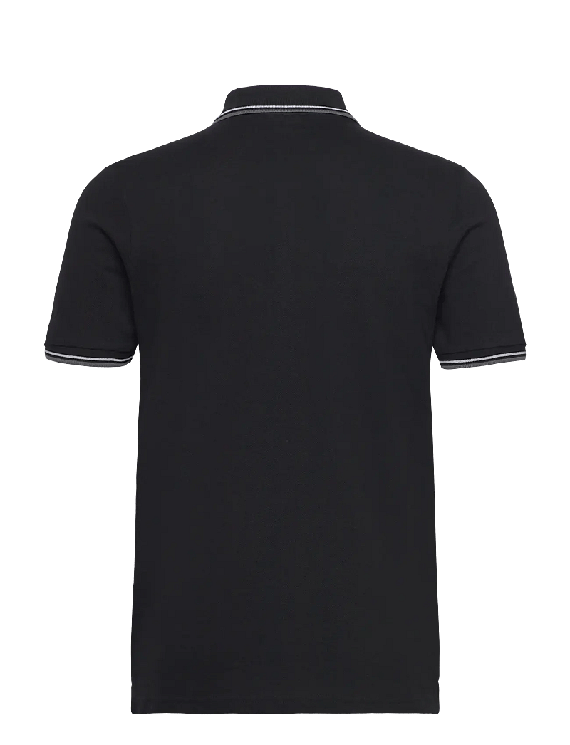 Lindbergh - Polo shirt with contrast piping - kortærmede poloer - space black - 2