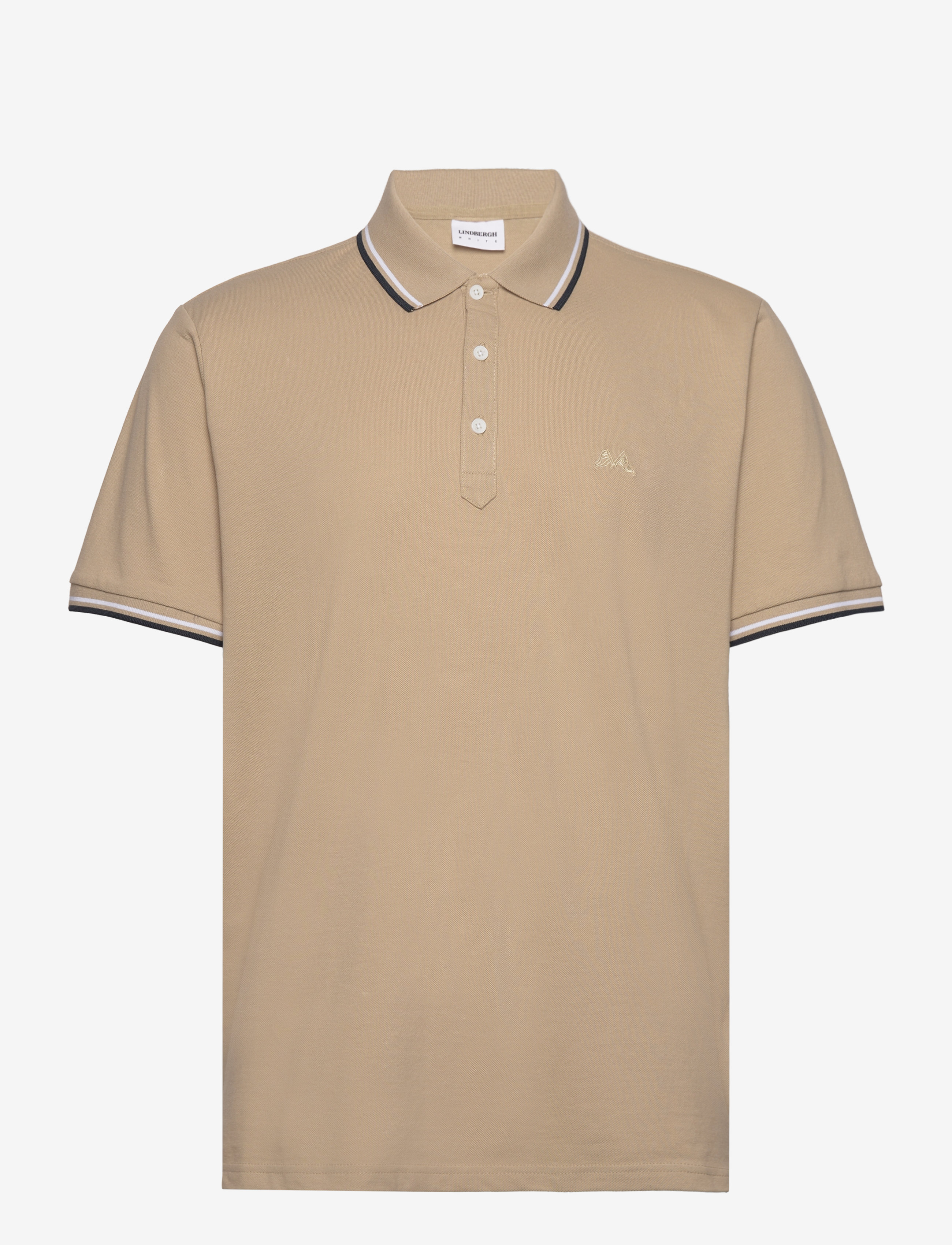 Lindbergh - Polo shirt with contrast piping - laveste priser - stone - 2