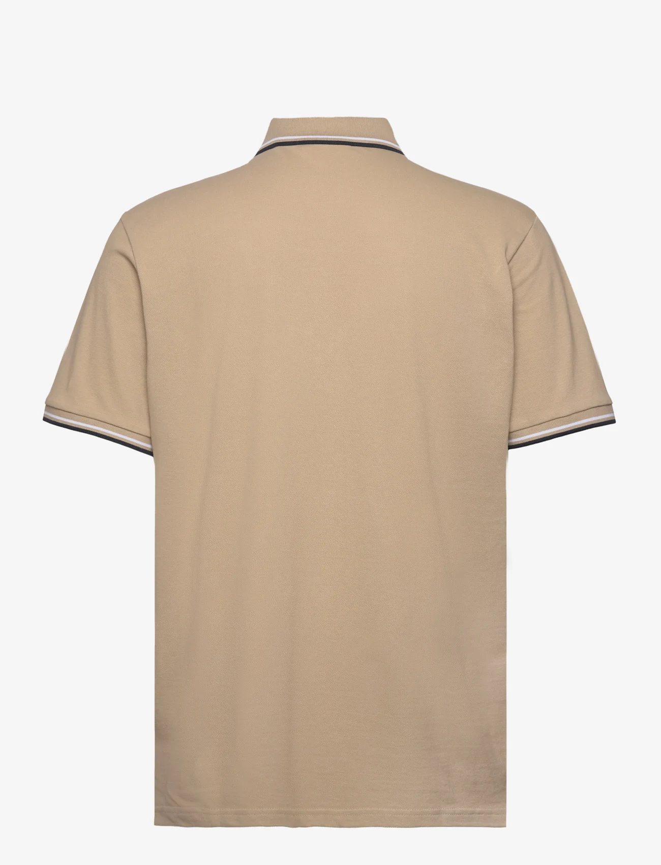 Lindbergh - Polo shirt with contrast piping - short-sleeved polos - stone - 1