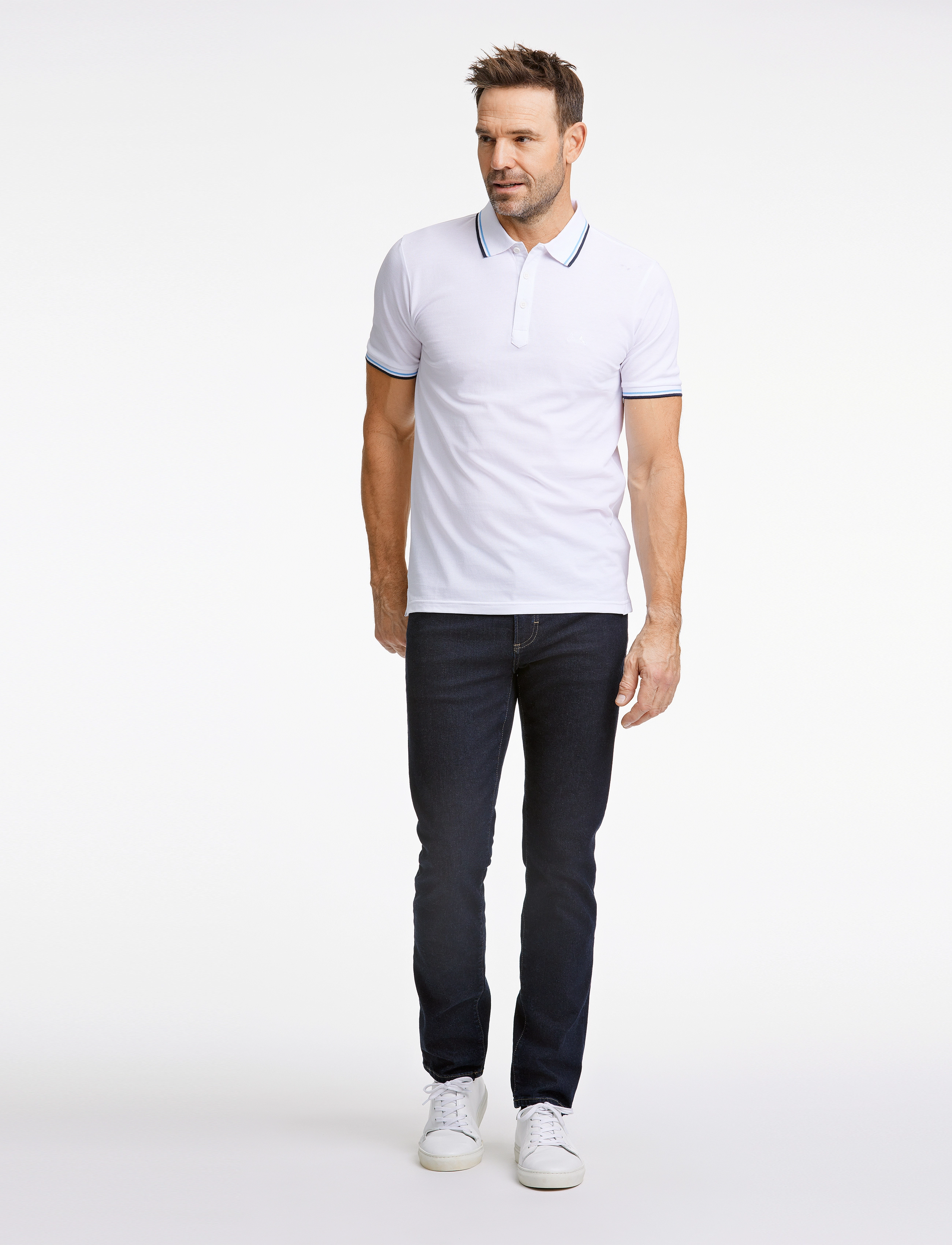 Lindbergh - Polo shirt with contrast piping - lägsta priserna - white 124 - 4