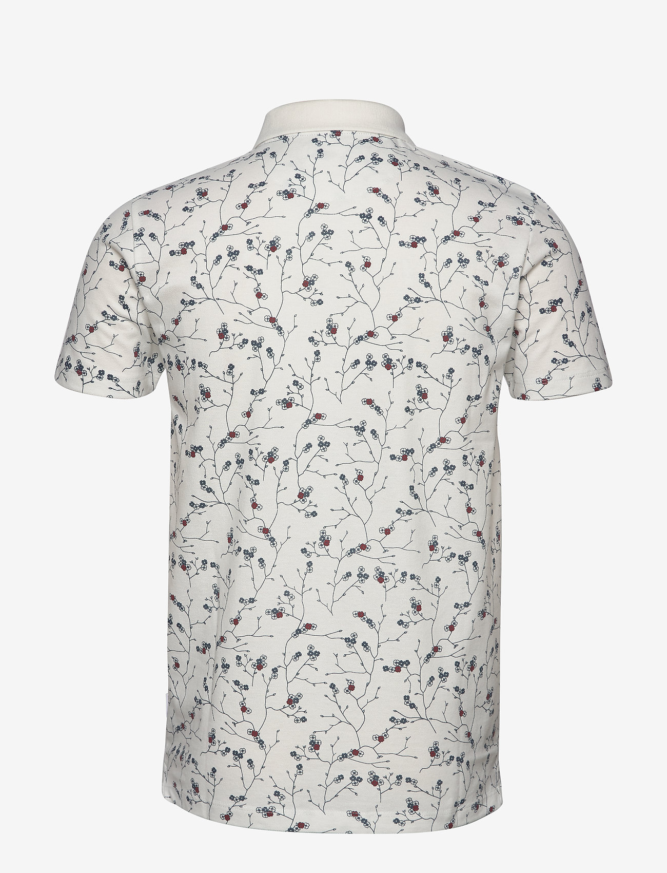 Lindbergh - Floral print polo shirt S/S - off white - 1