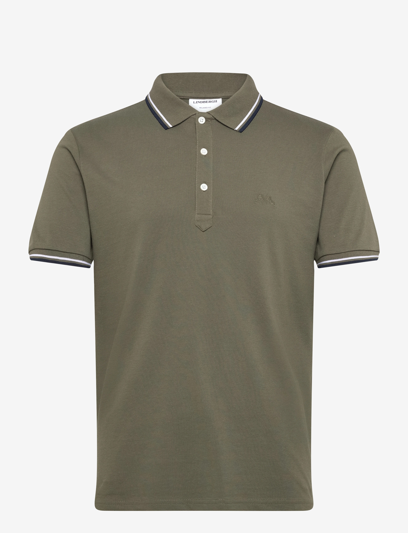 Lindbergh - Polo pique w. contrast piping - lyhythihaiset - air force green - 0