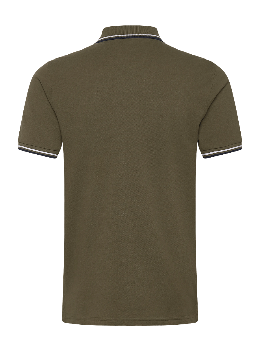 Lindbergh - Polo pique w. contrast piping - kurzärmelig - army 424 - 2
