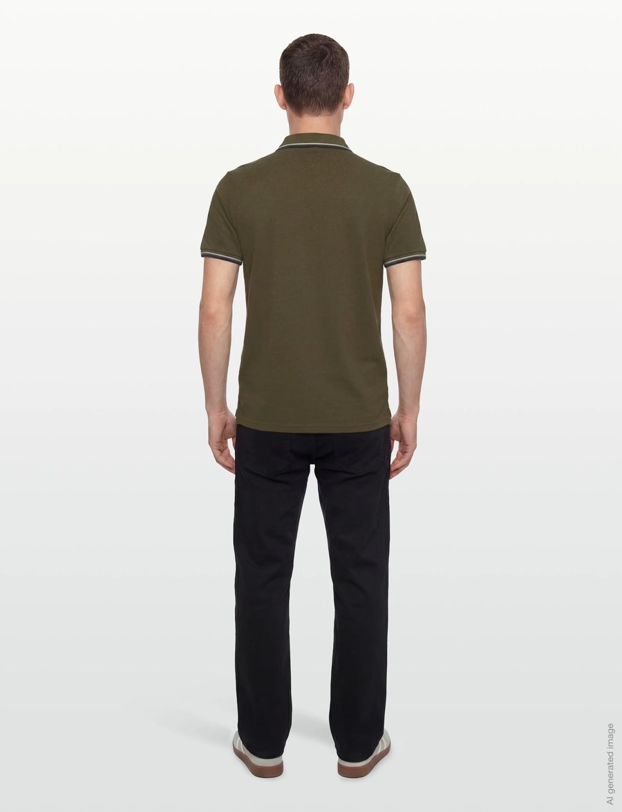 Lindbergh - Polo pique w. contrast piping - kurzärmelig - army 424 - 4