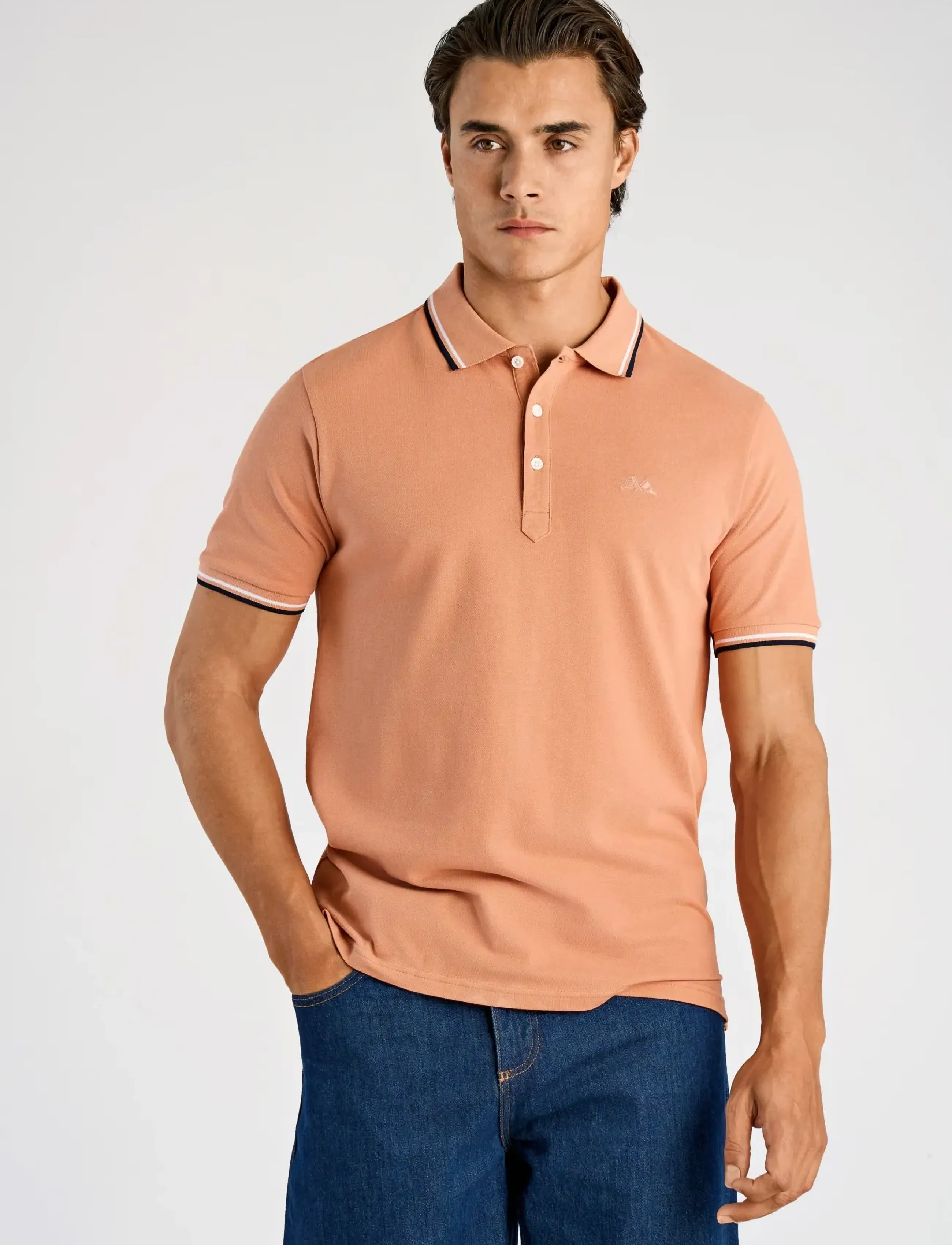 Polo Shirt With Contrast Piping 2