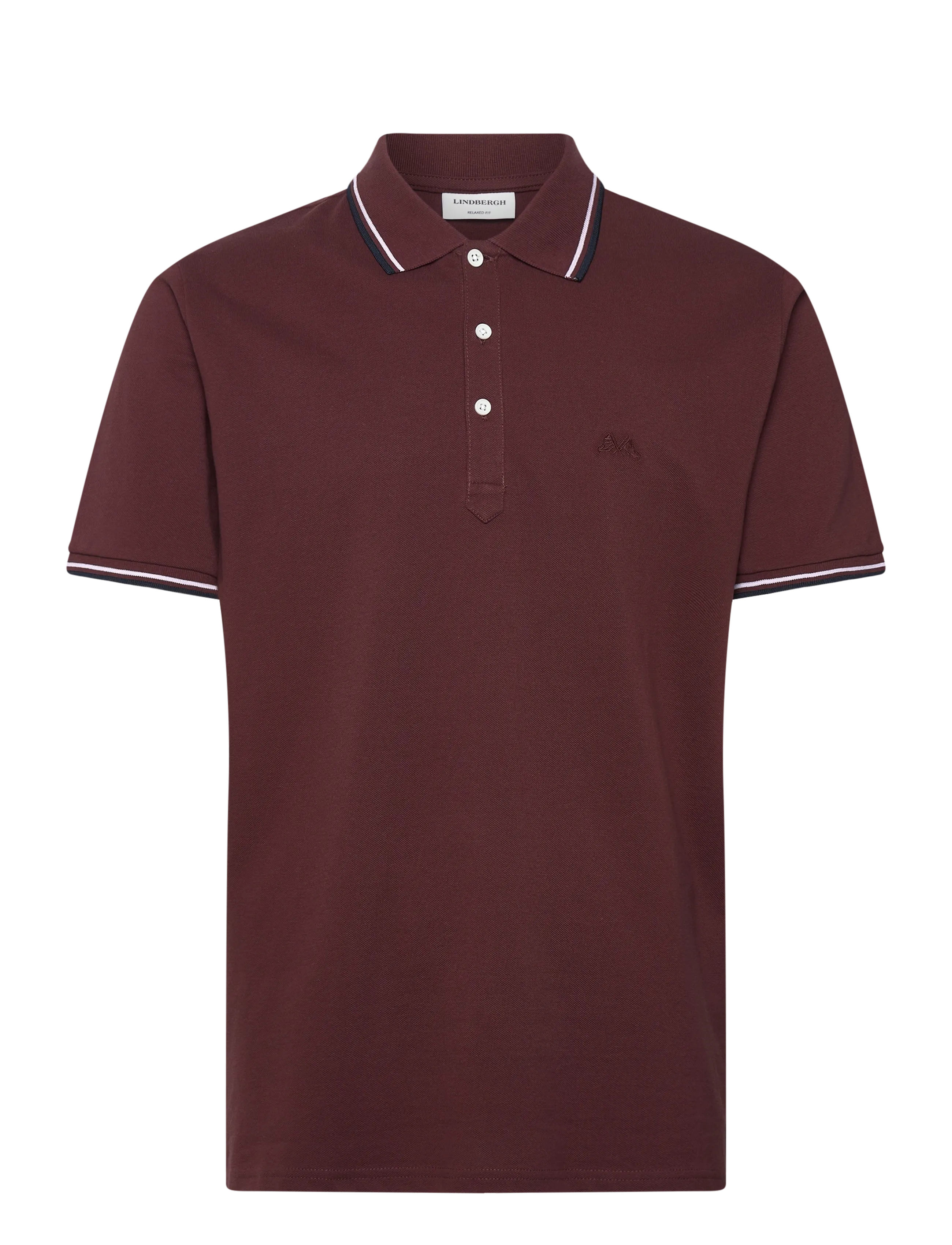 Lindbergh Polo shirt w?. contrast piping - Polosärgid - BURGUNDY / burgundy