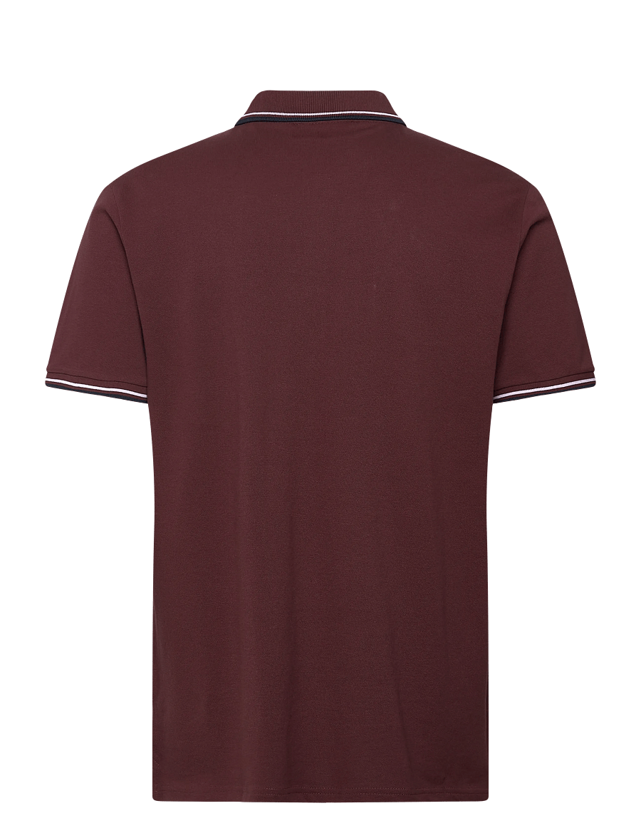 Lindbergh - Polo pique w. contrast piping - kurzärmelig - burgundy - 1