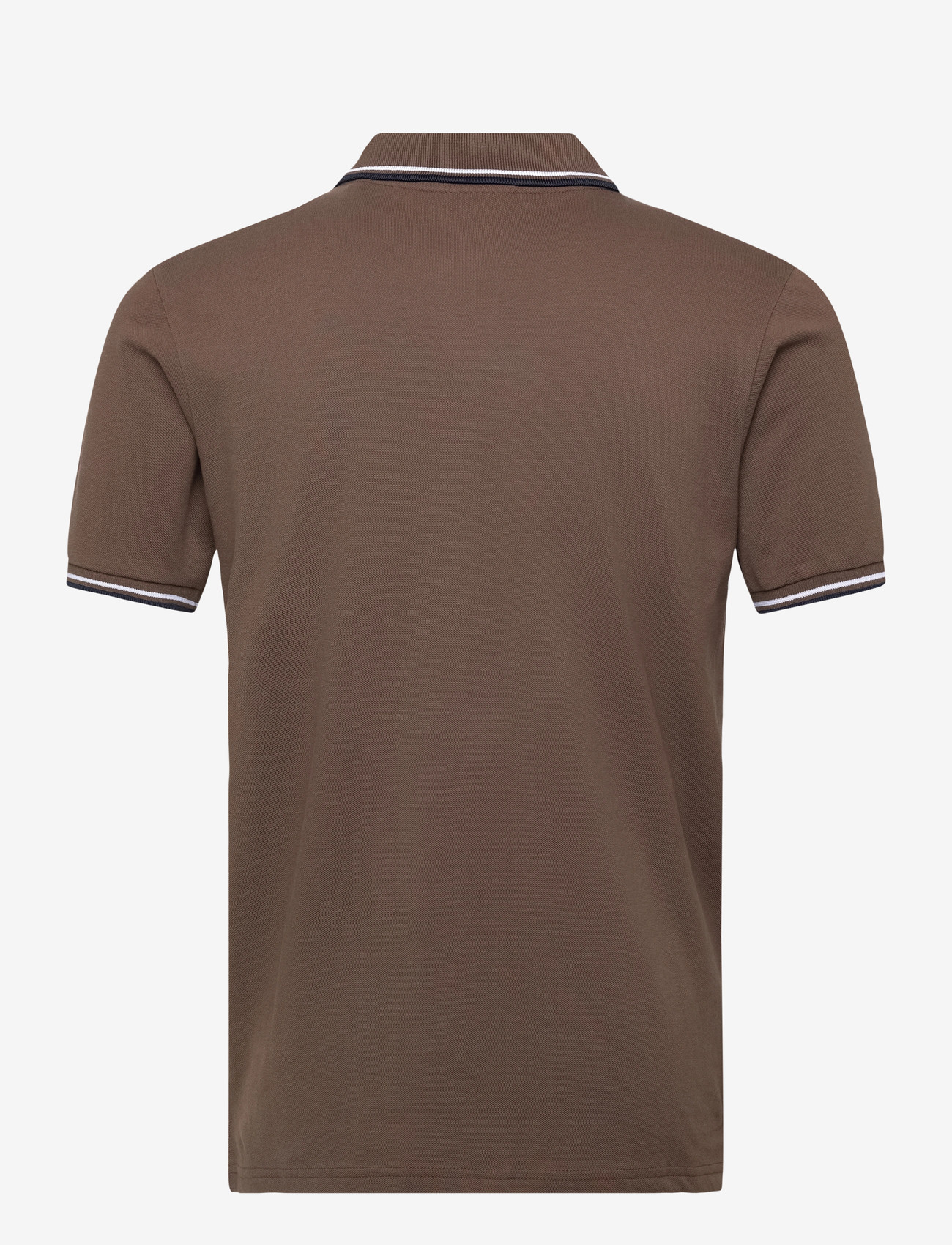 Lindbergh - Polo shirt w?. contrast piping - kortärmade pikéer - dk brown - 1