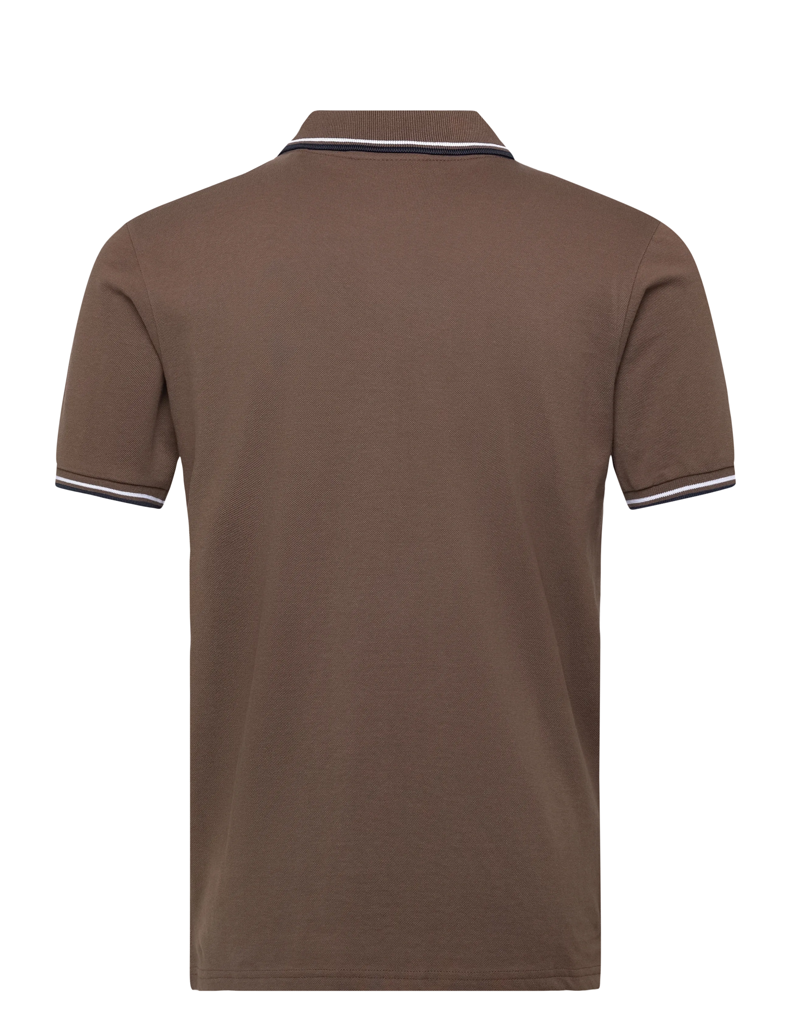 Lindbergh - Polo pique w. contrast piping - kurzärmelig - dk brown - 1