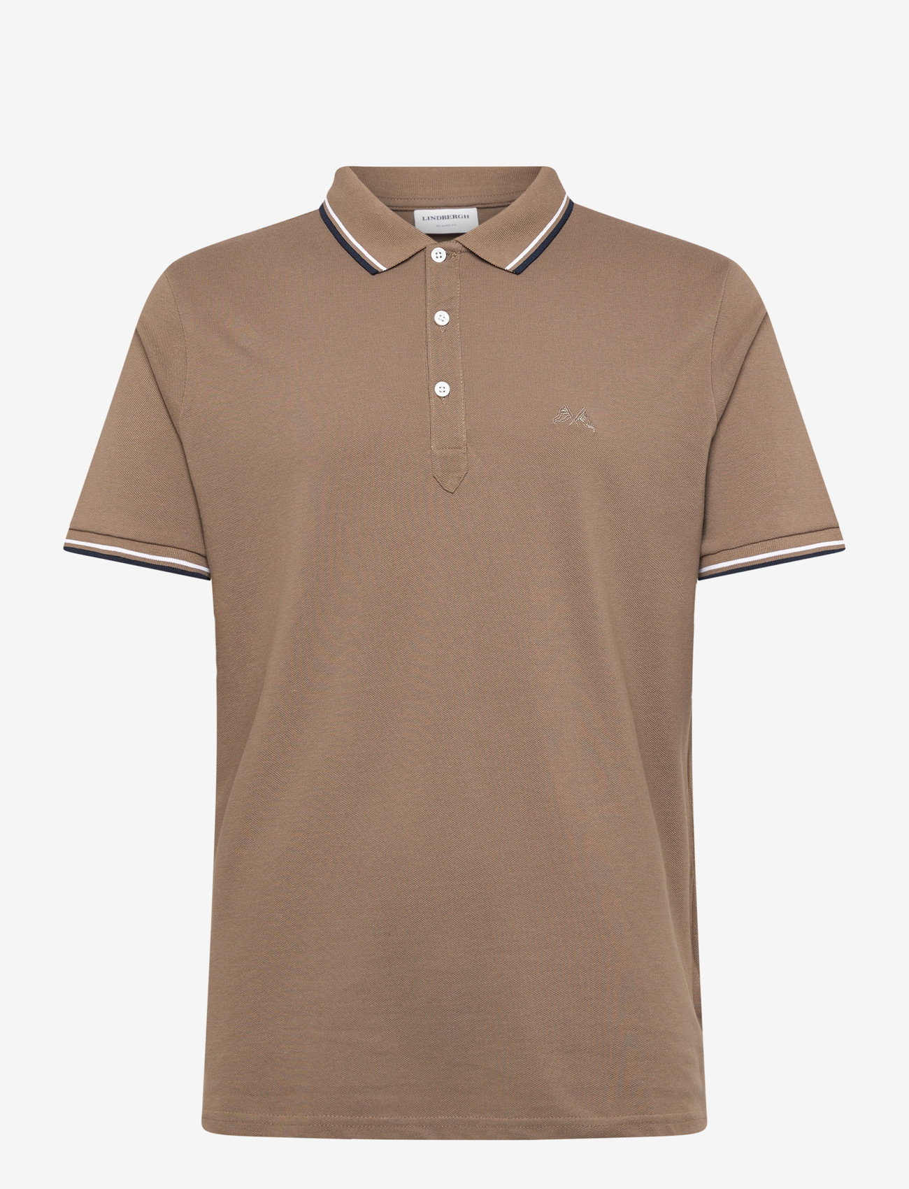 Lindbergh - Polo shirt w?. contrast piping - kortärmade pikéer - dk stone - 0