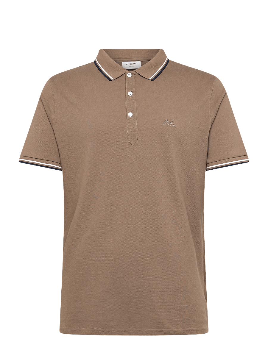 Lindbergh - Polo shirt w?. contrast piping - kurzärmelig - dk stone - 1