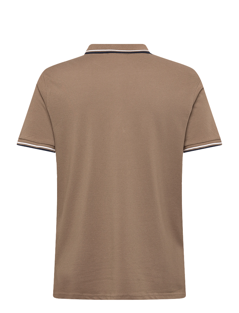 Lindbergh - Polo shirt w?. contrast piping - kortärmade pikéer - dk stone - 1