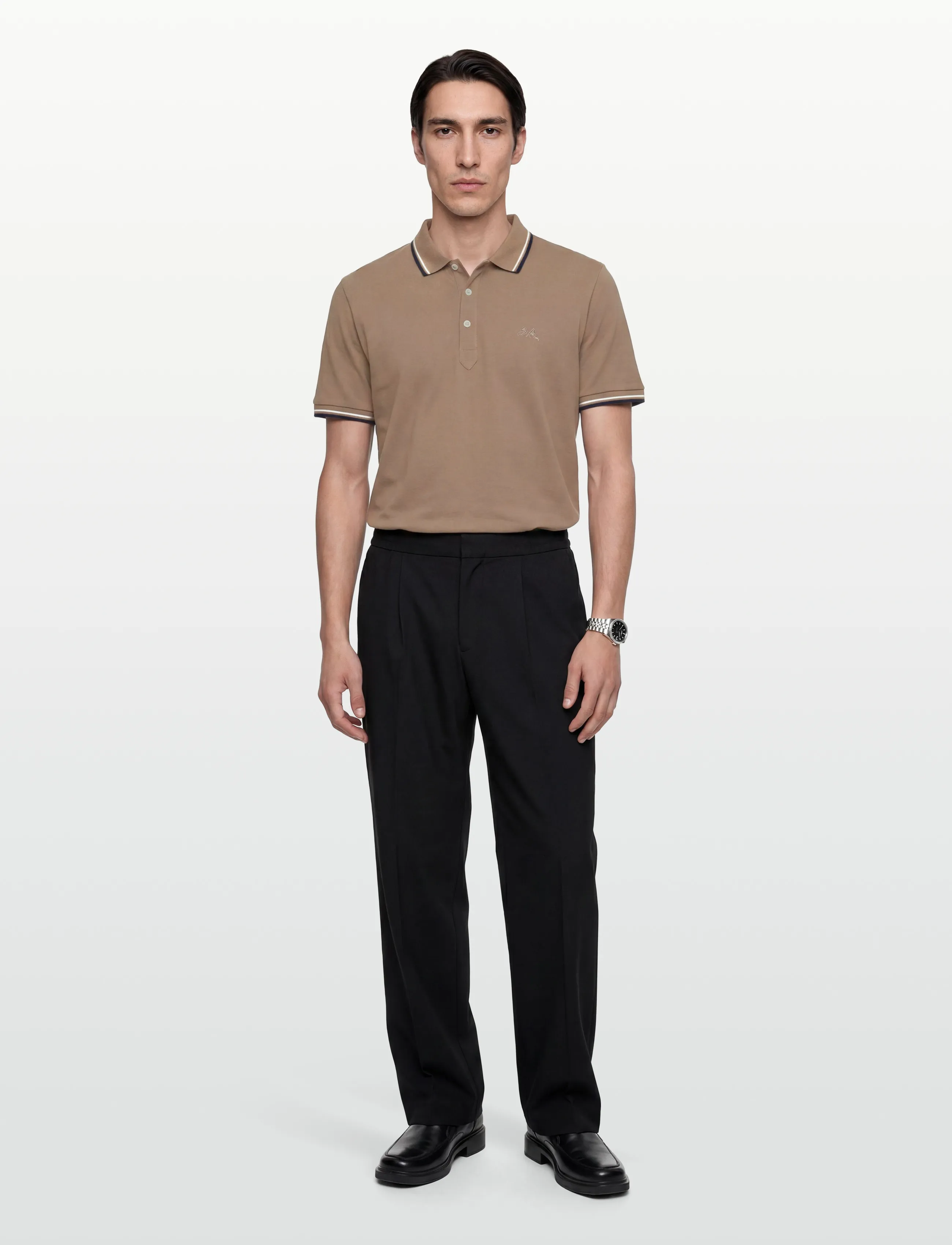 Lindbergh Polo Shirt With Contrast Piping, S, Polos - Short-sleeved, Männerswear
