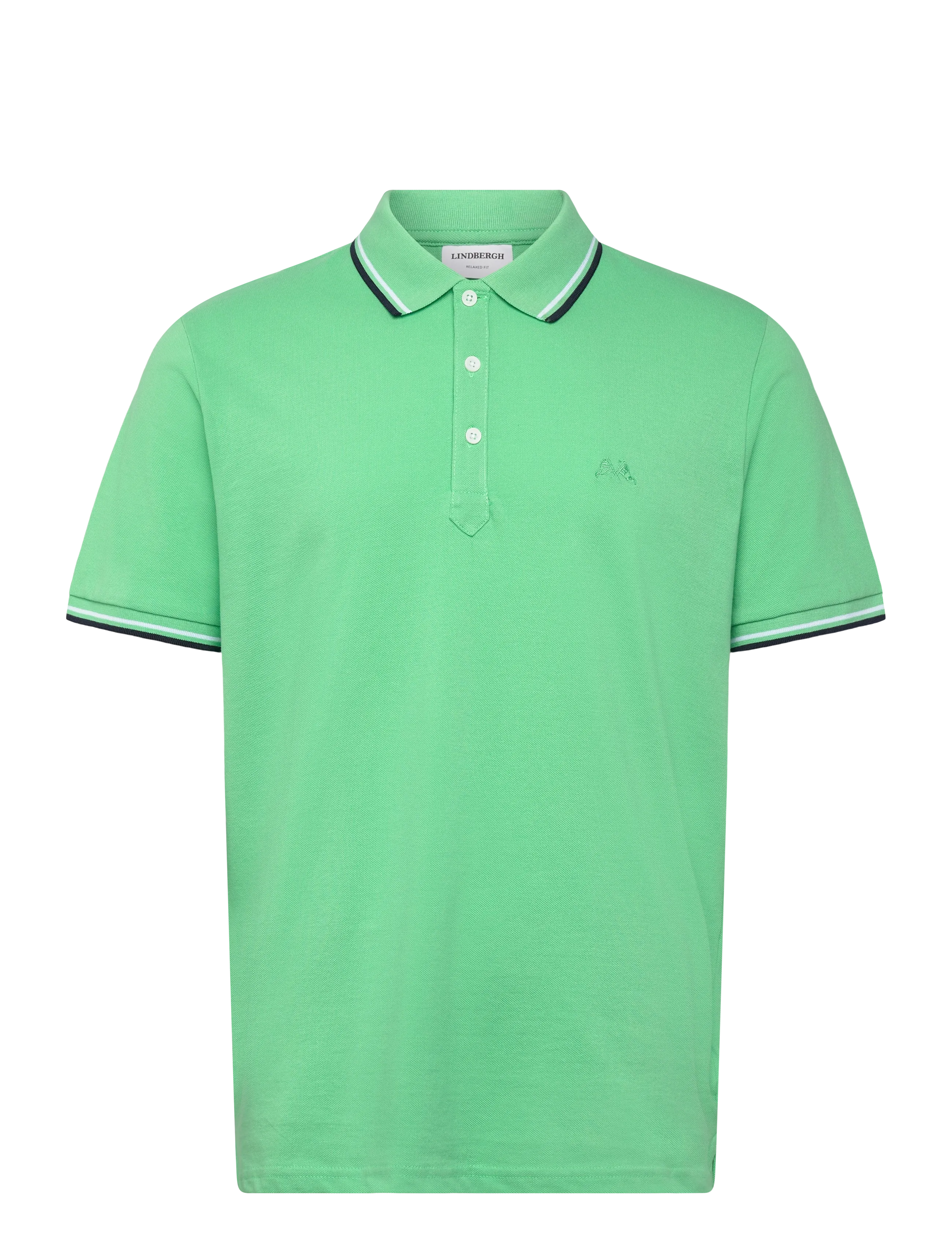 Lindbergh Polo pique w. contrast piping - Pikéer - FRESH MINT / green