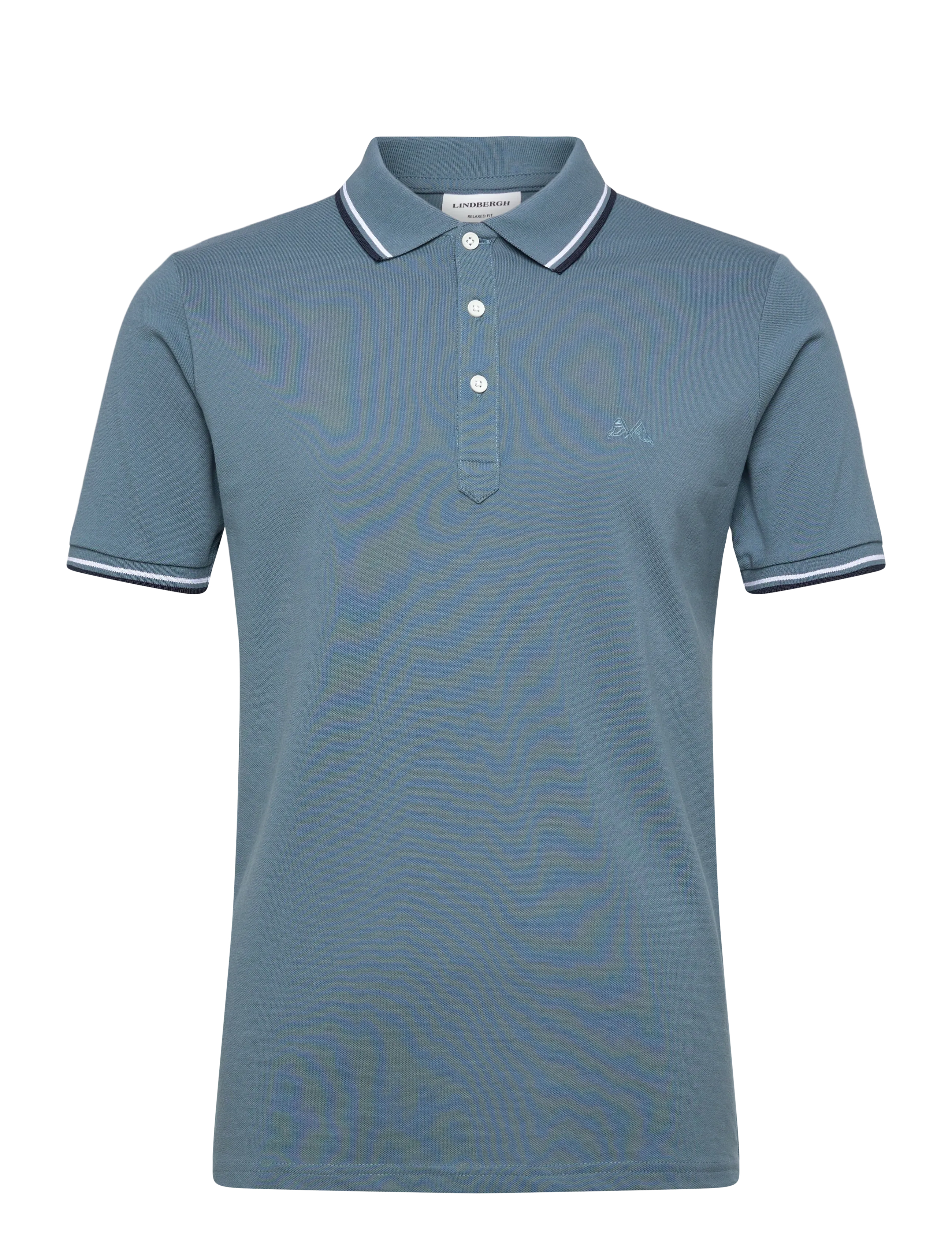 Polo shirt w?. contrast piping - IRON BLUE