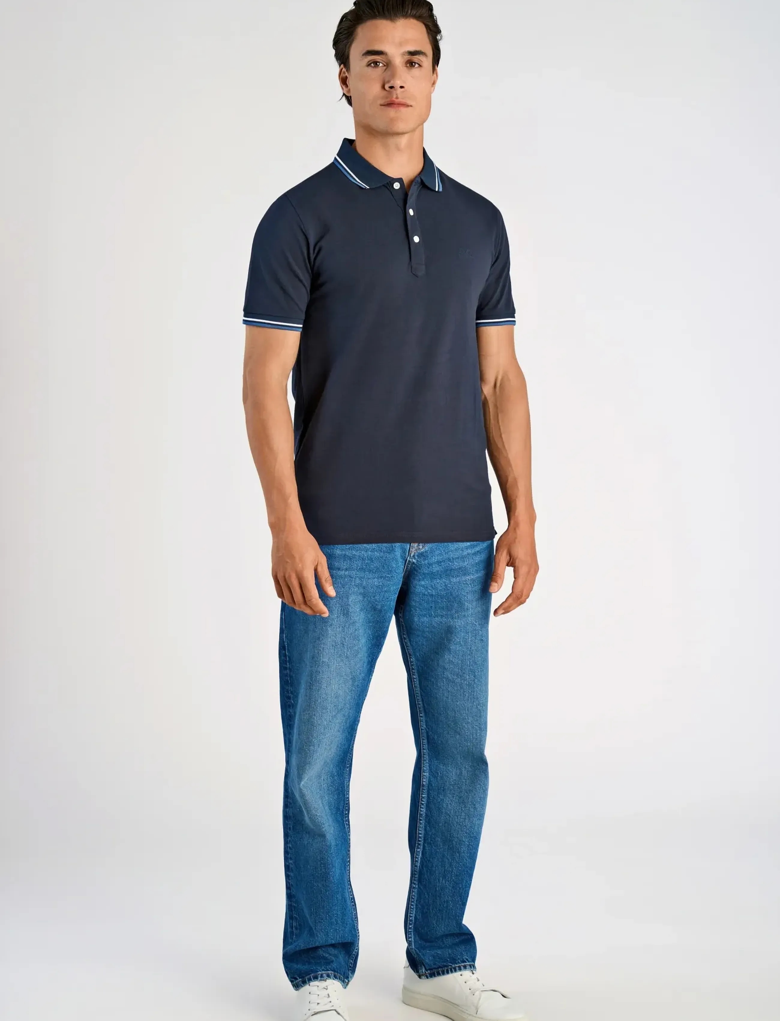 Polo Shirt With Contrast Piping