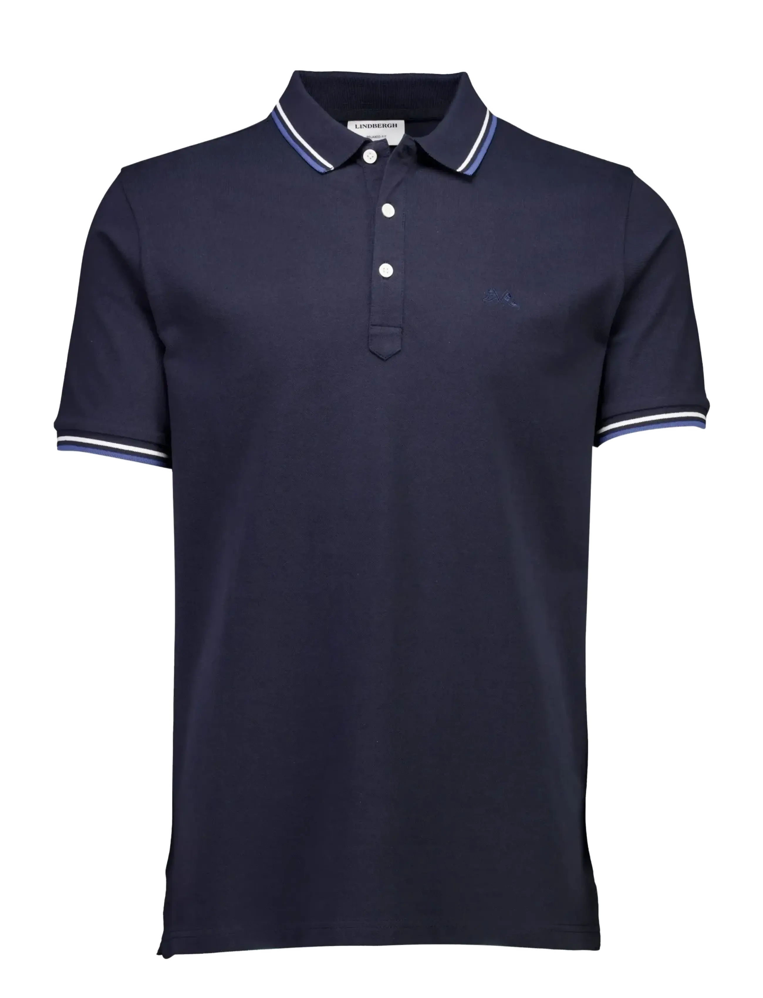 Lindbergh Polo pique w. contrast piping - Kampanj - NAVY 424 / navy