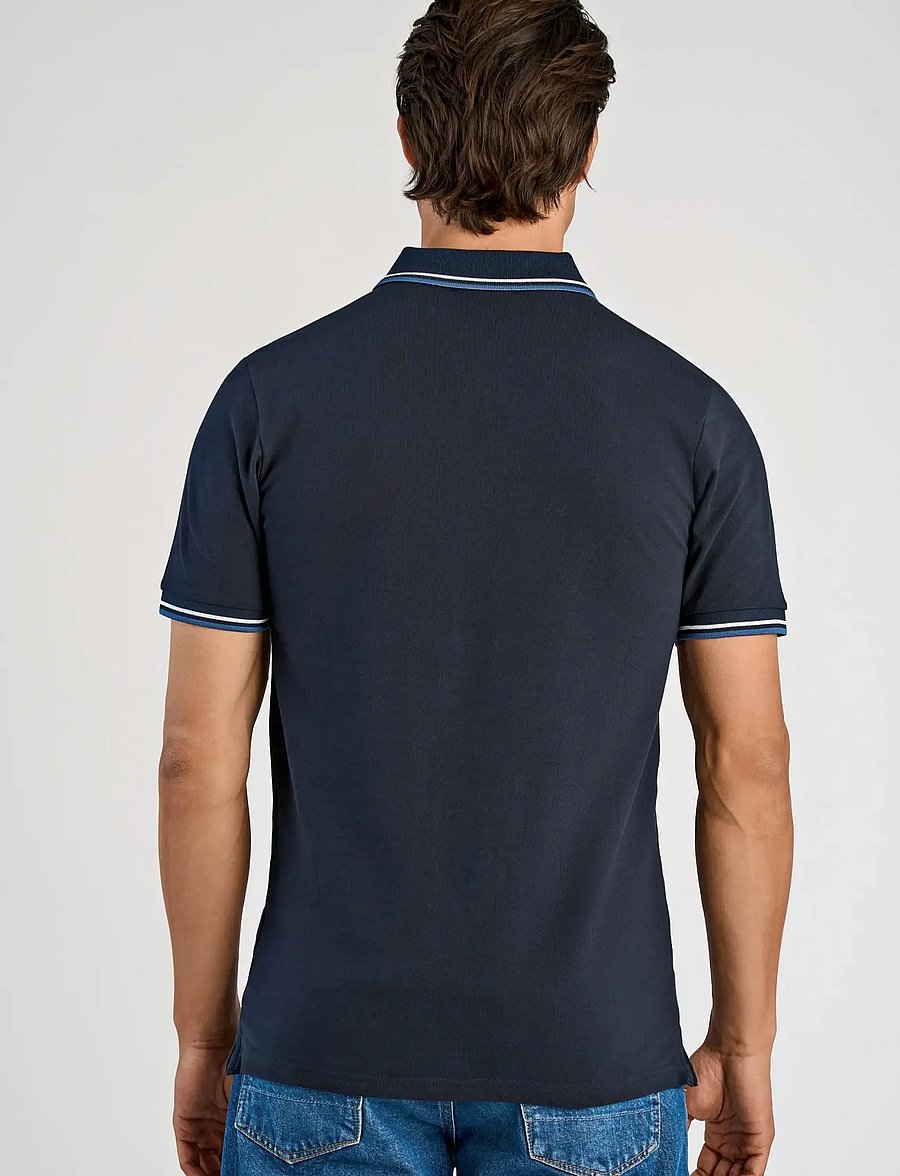 Lindbergh - Polo pique w. contrast piping - kurzärmelig - navy 424 - 4