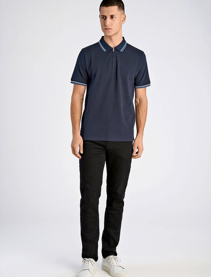 Lindbergh - Polo pique w. contrast piping - kurzärmelig - navy 424 - 4