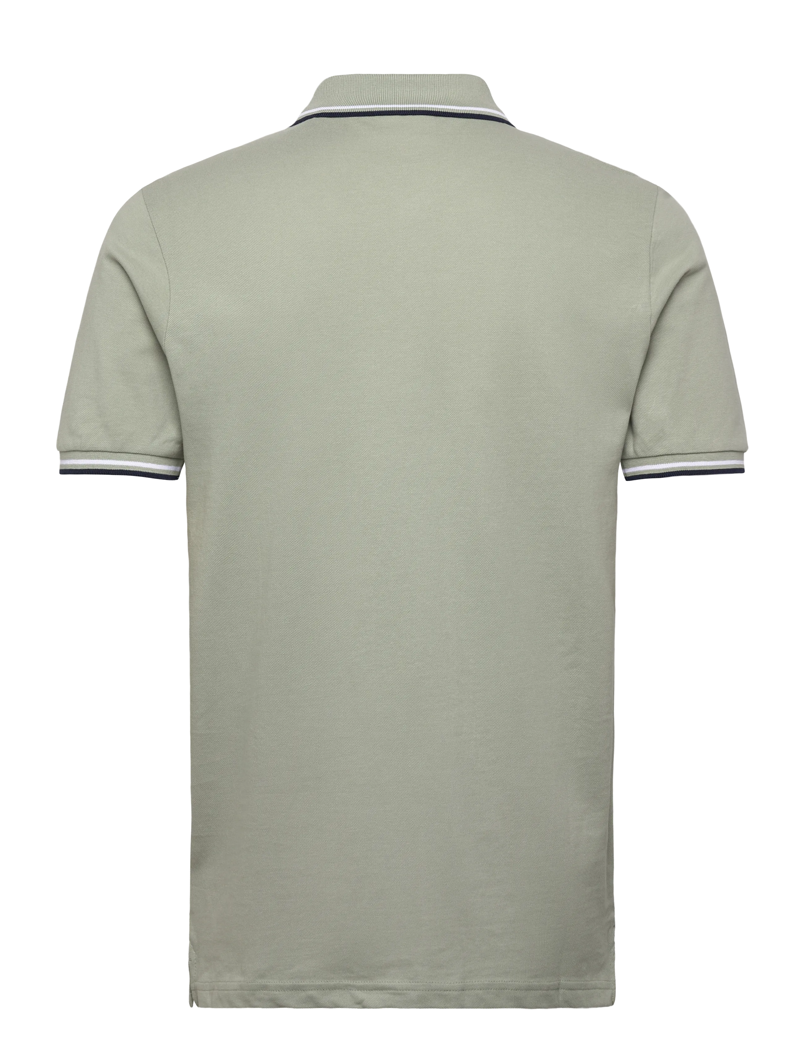 Lindbergh - Polo pique w. contrast piping - kortærmede poloer - sage green - 2