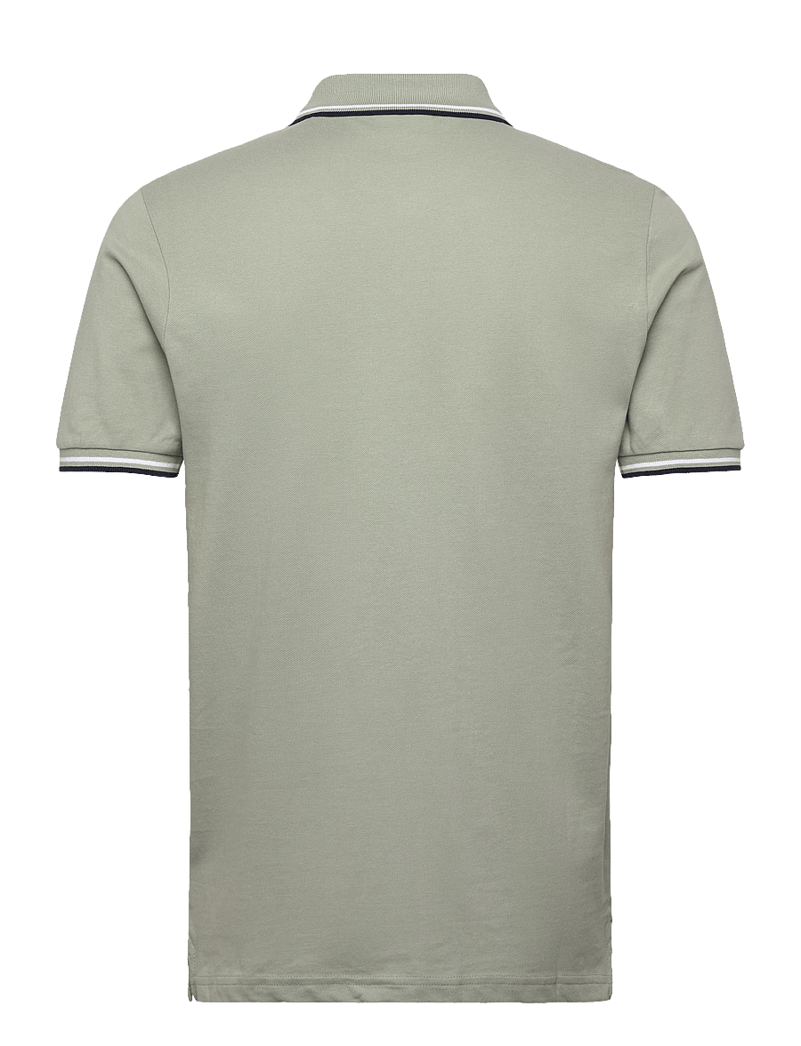 Lindbergh - Polo pique w. contrast piping - kurzärmelig - sage green - 2