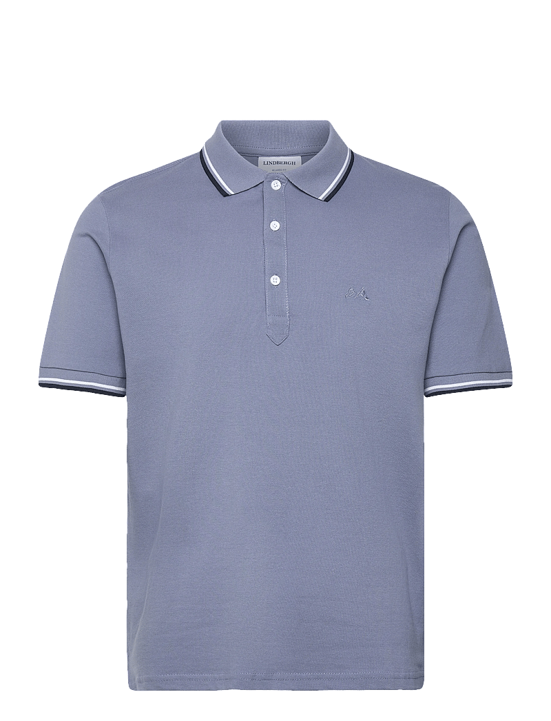 Lindbergh - Polo pique w. contrast piping - polo marškinėliai trumpomis rankovėmis - soft grey - 1