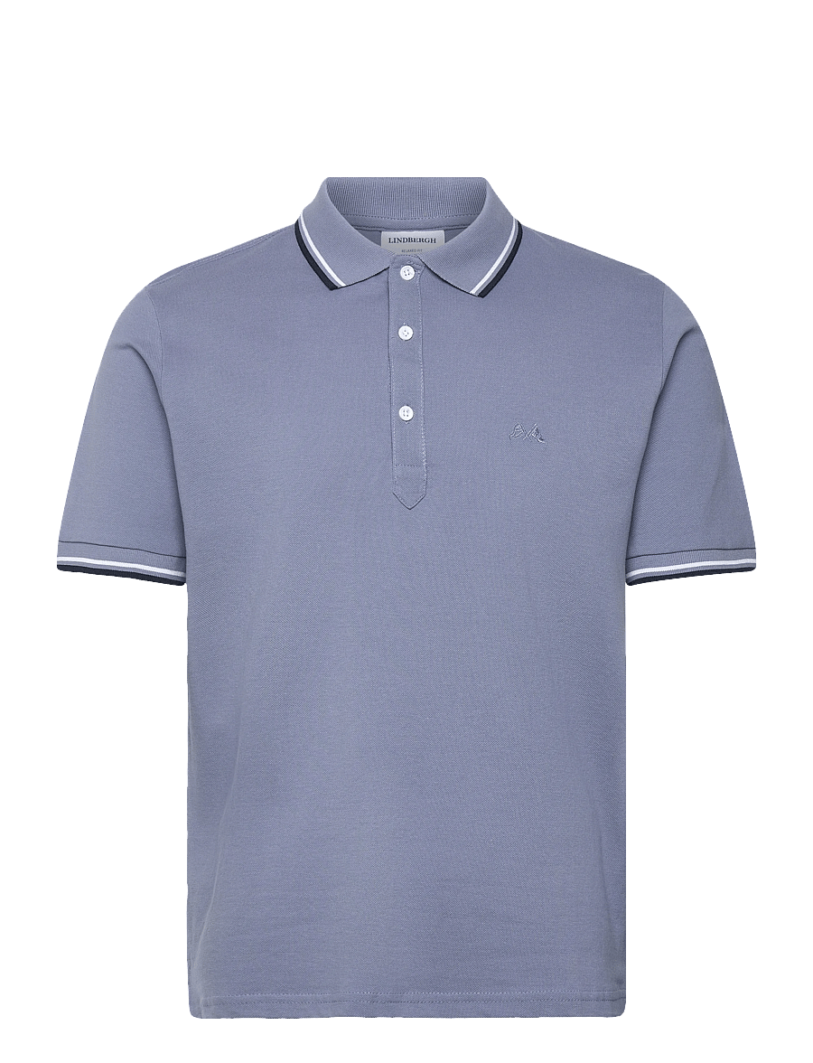 Lindbergh - Polo pique w. contrast piping - polo marškinėliai trumpomis rankovėmis - soft grey - 1