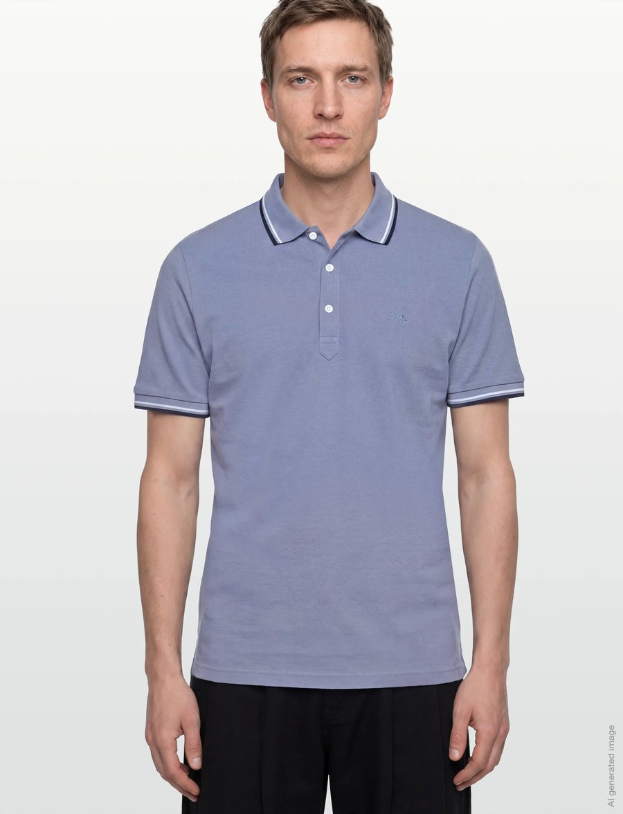 Lindbergh - Polo pique w. contrast piping - polo marškinėliai trumpomis rankovėmis - soft grey - 3