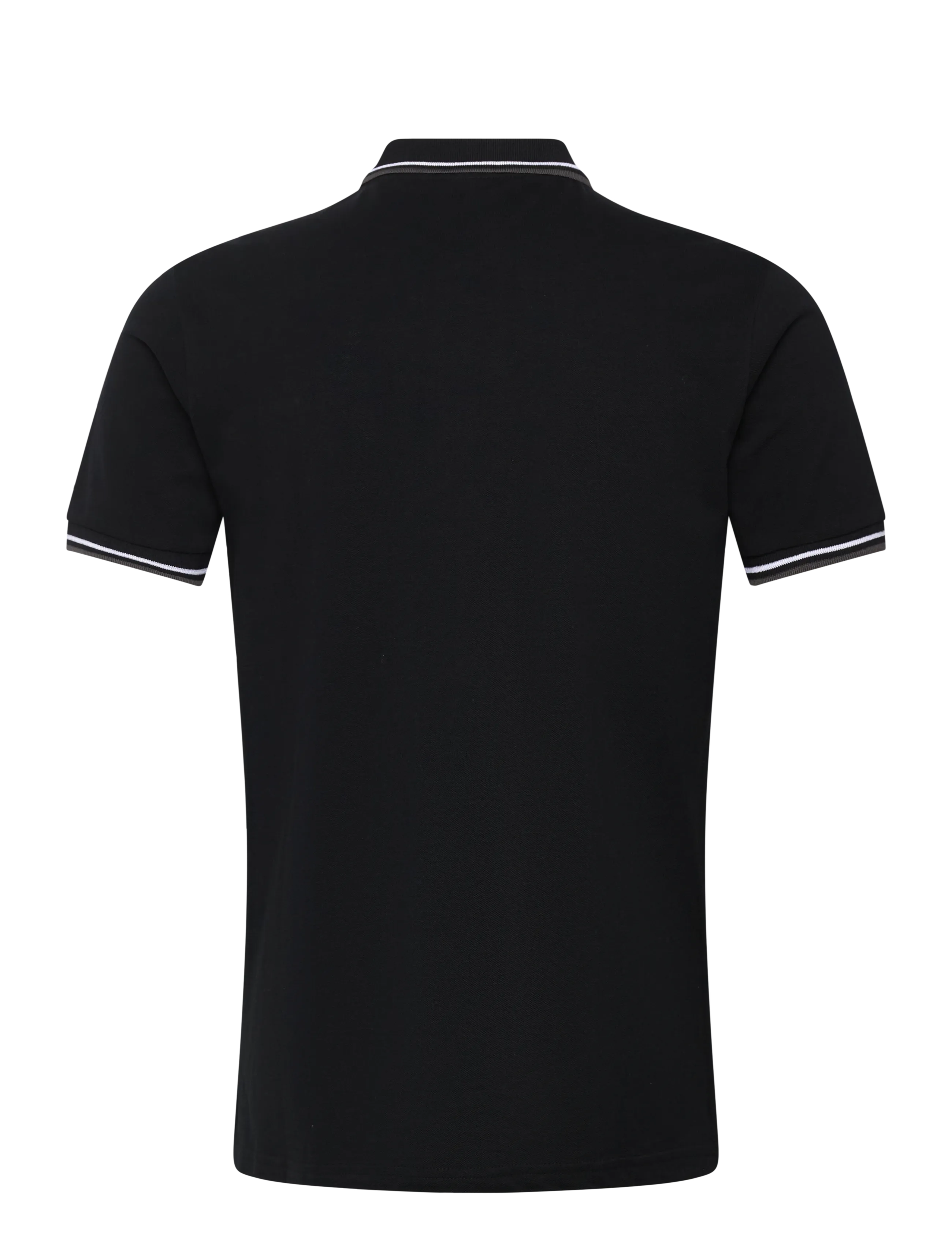 Lindbergh - Polo pique w. contrast piping - kortærmede poloer - space black - 2