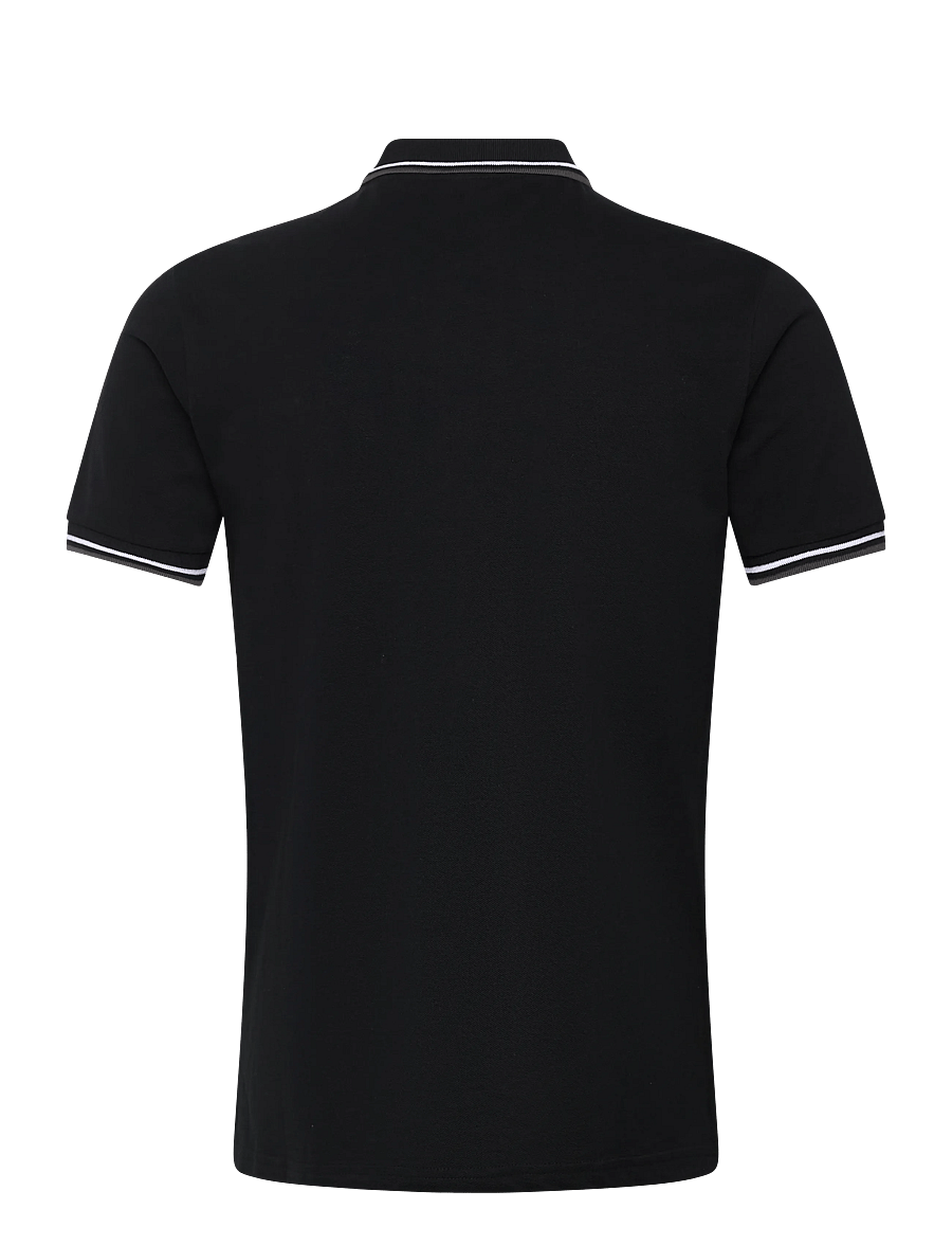 Lindbergh - Polo pique w. contrast piping - kurzärmelig - space black - 2