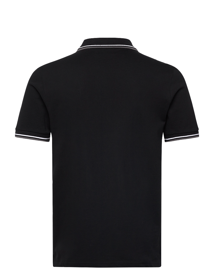 Lindbergh - Polo pique w. contrast piping - kurzärmelig - space black - 2