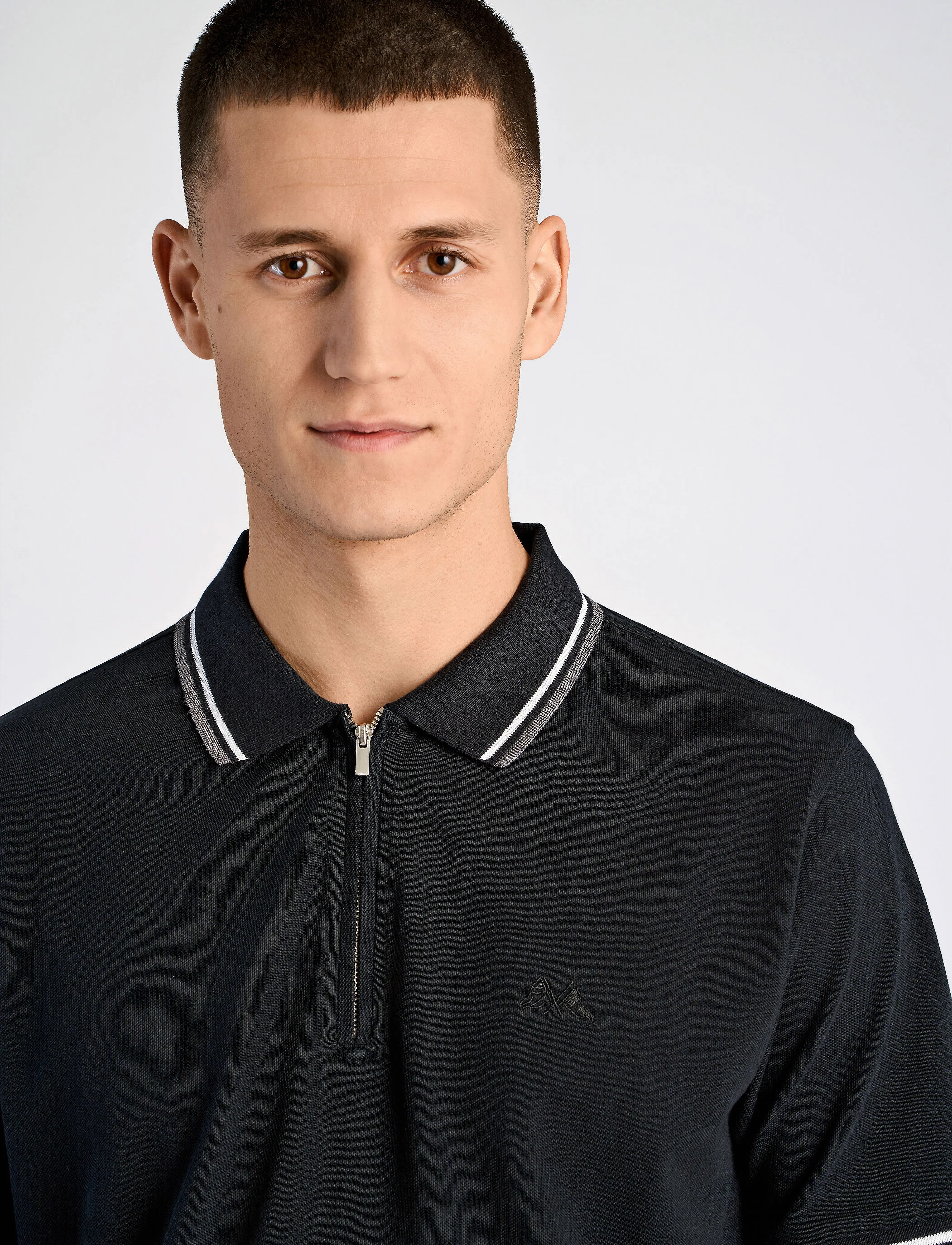 Lindbergh - Polo pique w. contrast piping - laveste priser - space black - 5