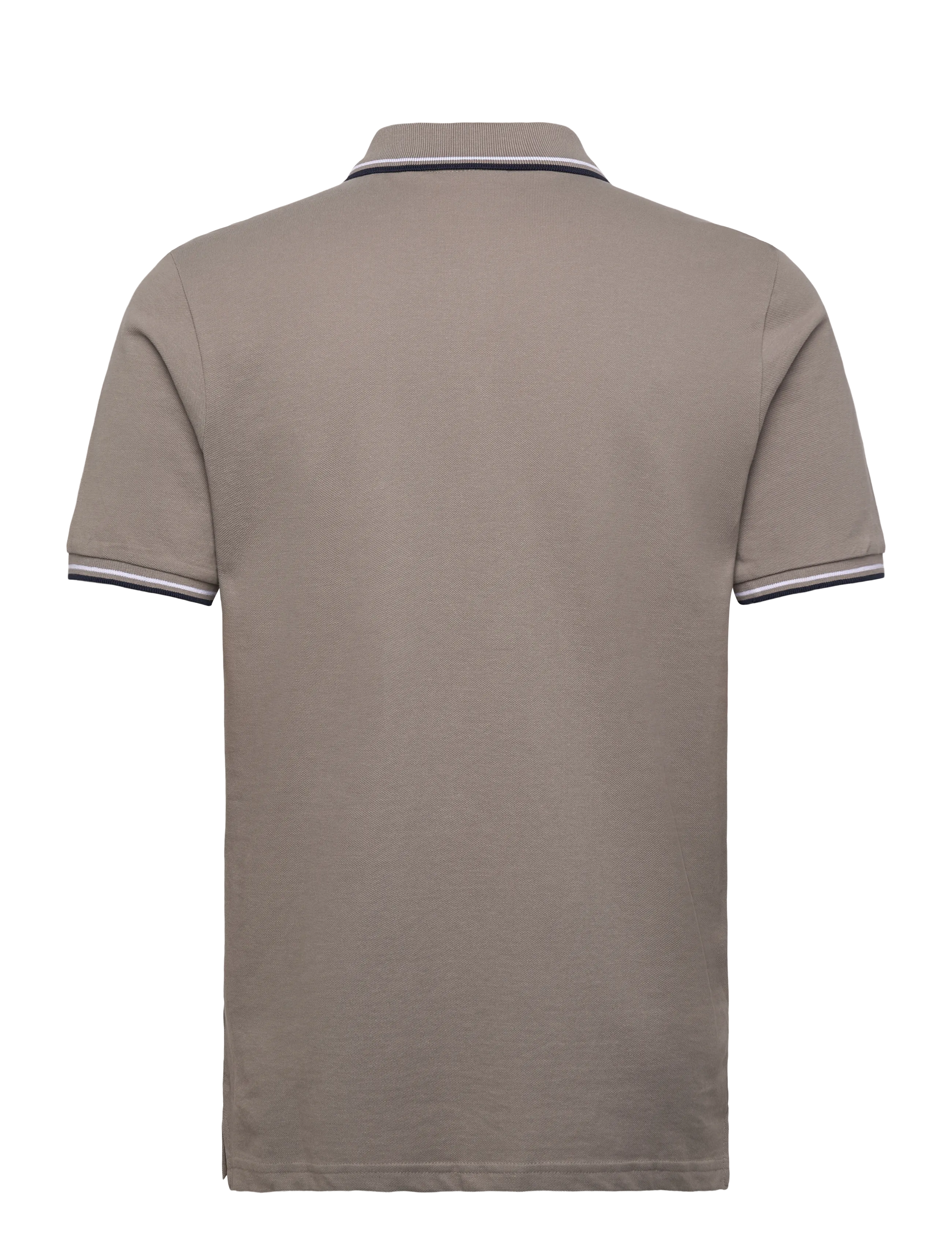 Lindbergh - Polo pique w. contrast piping - kortærmede poloer - stone grey - 2