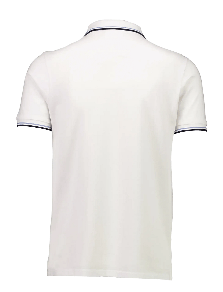 Lindbergh - Polo pique w. contrast piping - kurzärmelig - white wave - 2