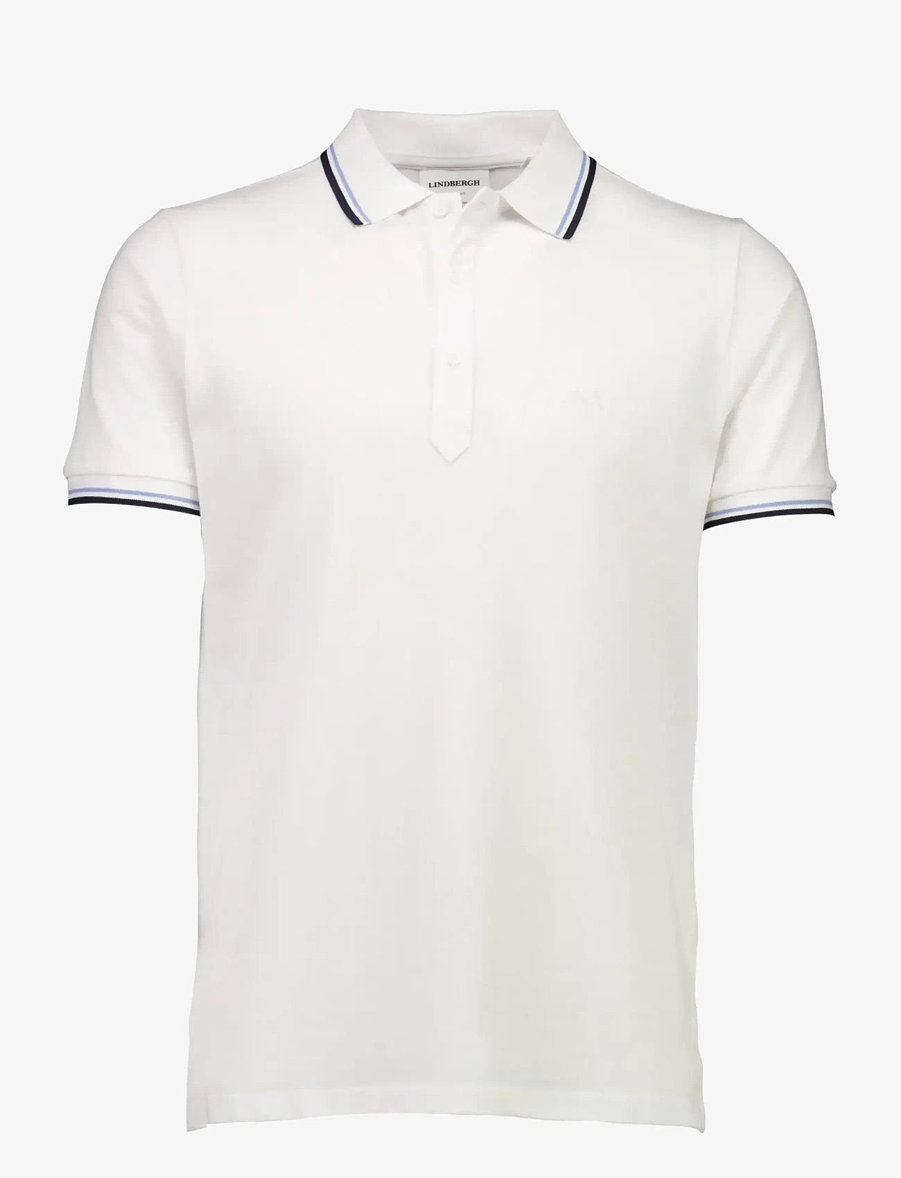 Lindbergh - Polo pique w. contrast piping - kortærmede poloer - white wave - 1