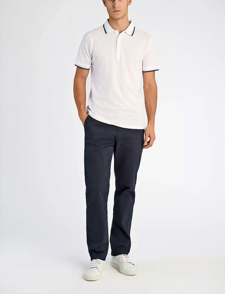 Lindbergh - Polo pique w. contrast piping - polo marškinėliai trumpomis rankovėmis - white wave - 4