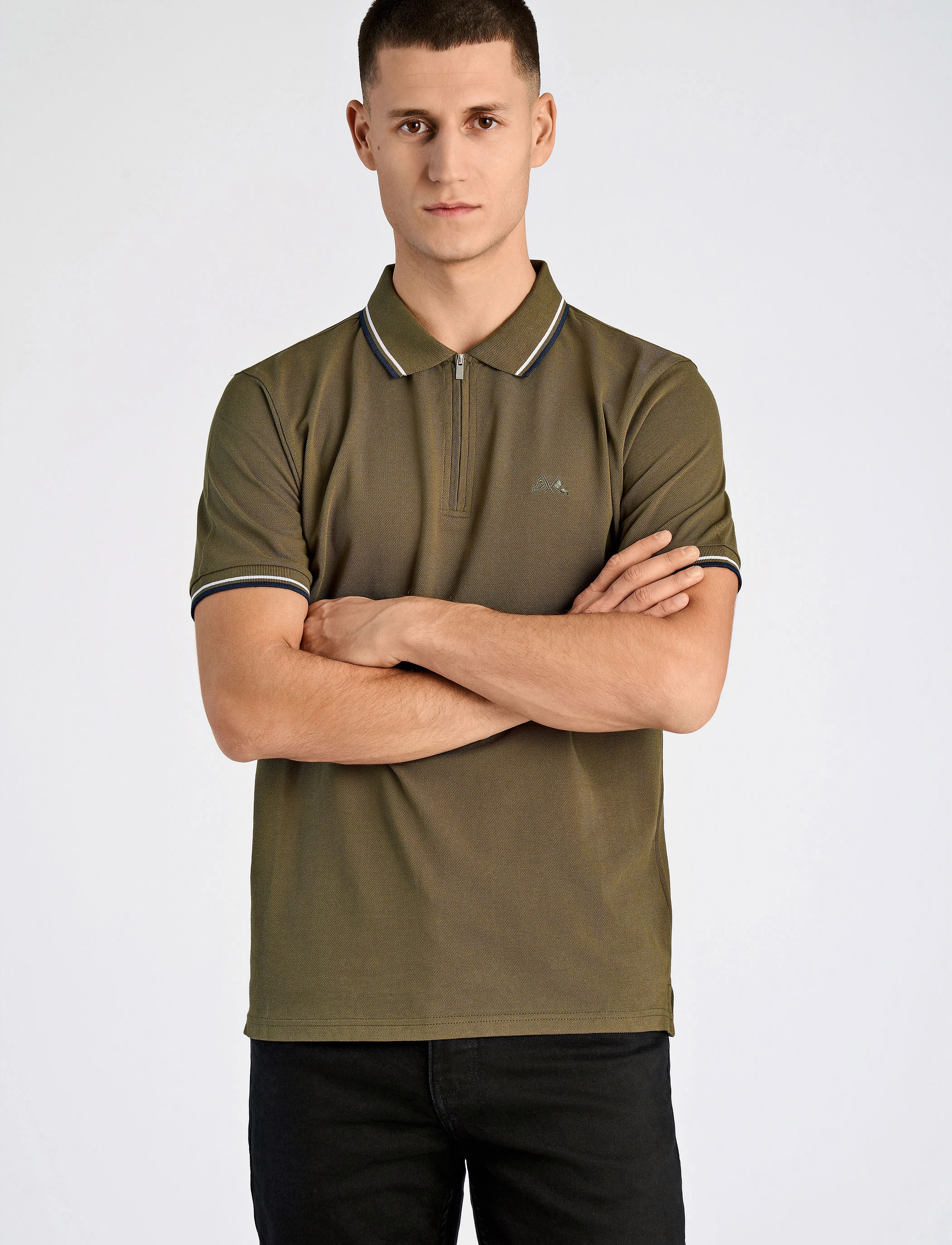 Lindbergh - Polo pique w?. zip - kortärmade pikéer - dk jungle green - 0