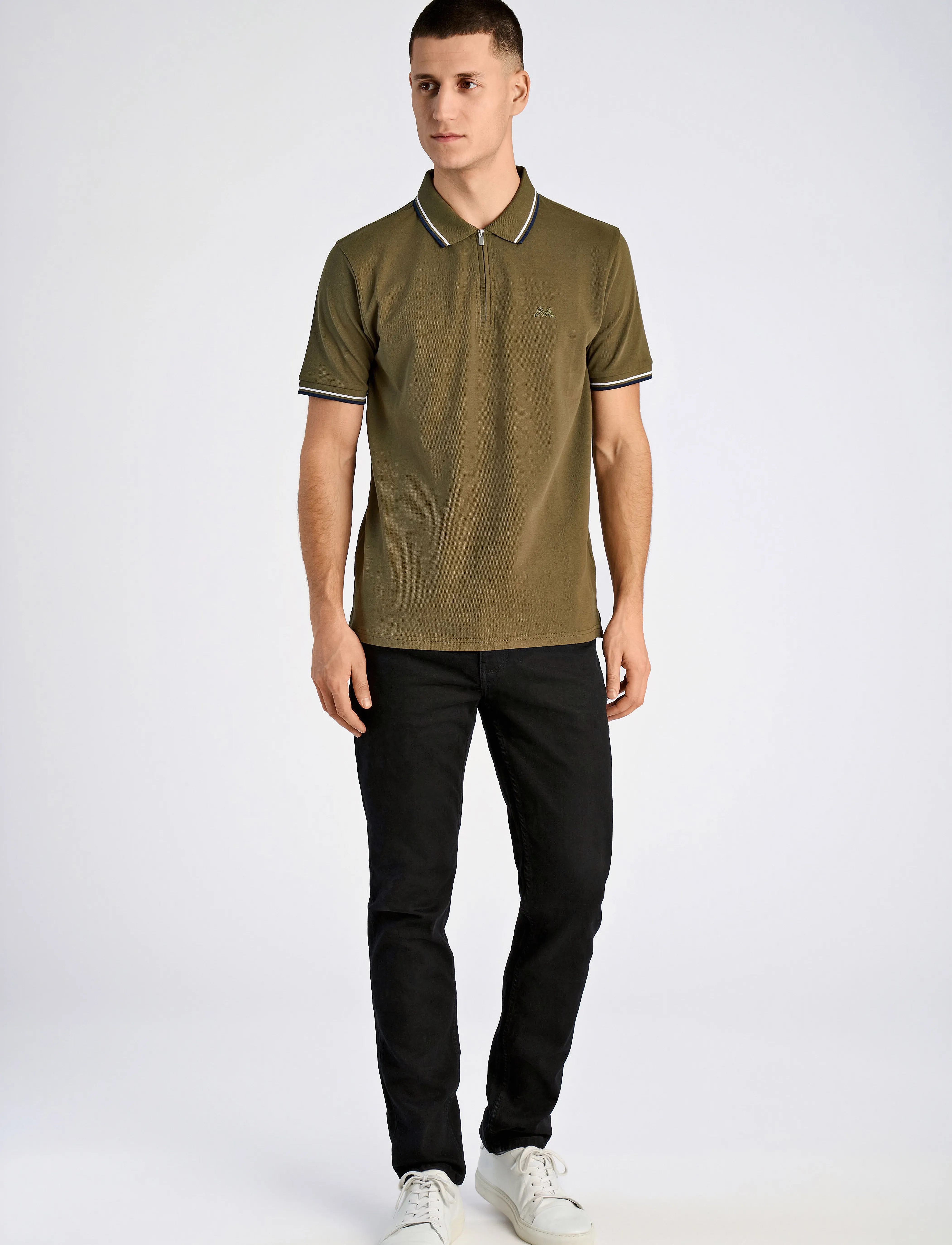 Lindbergh - Polo pique w?. zip - kortärmade pikéer - dk jungle green - 4