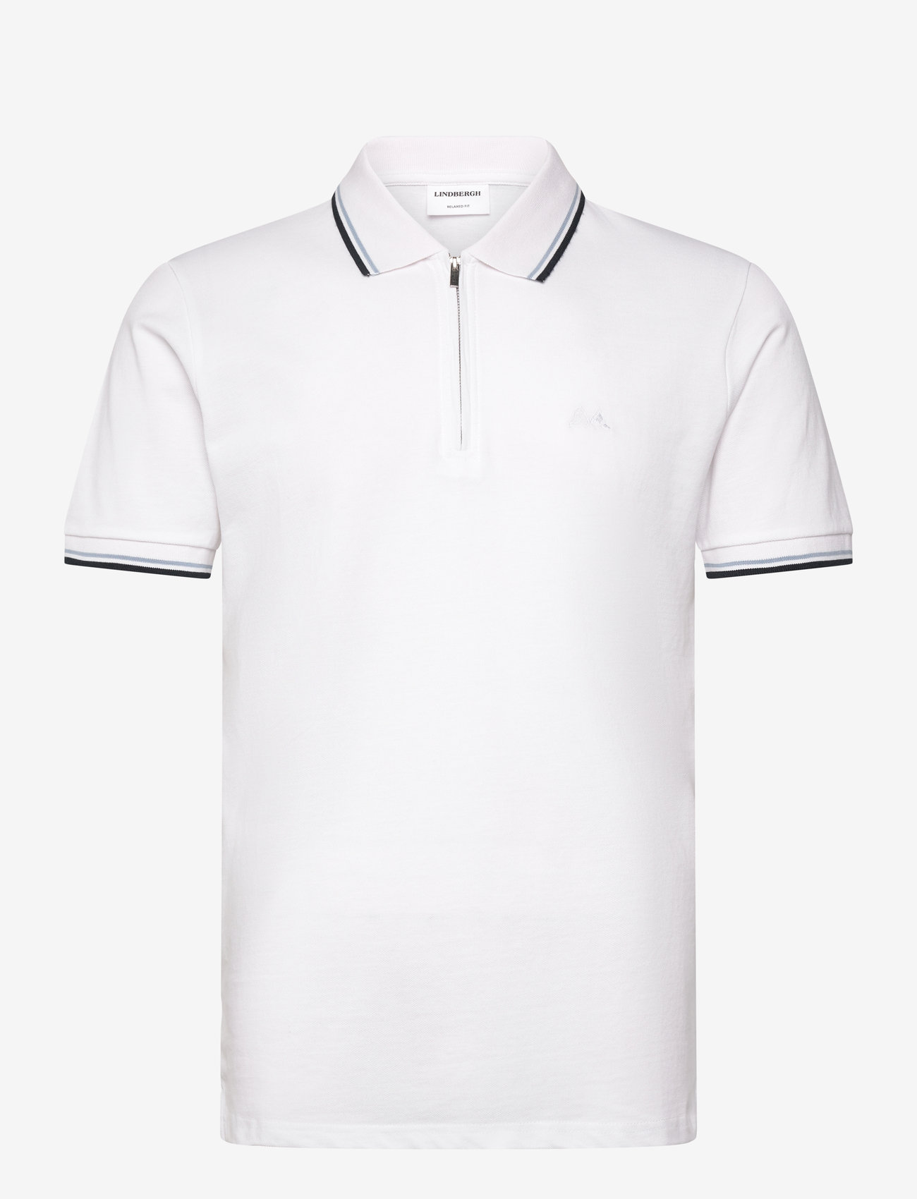 Lindbergh - Polo pique w?. zip - laveste priser - white wave - 1