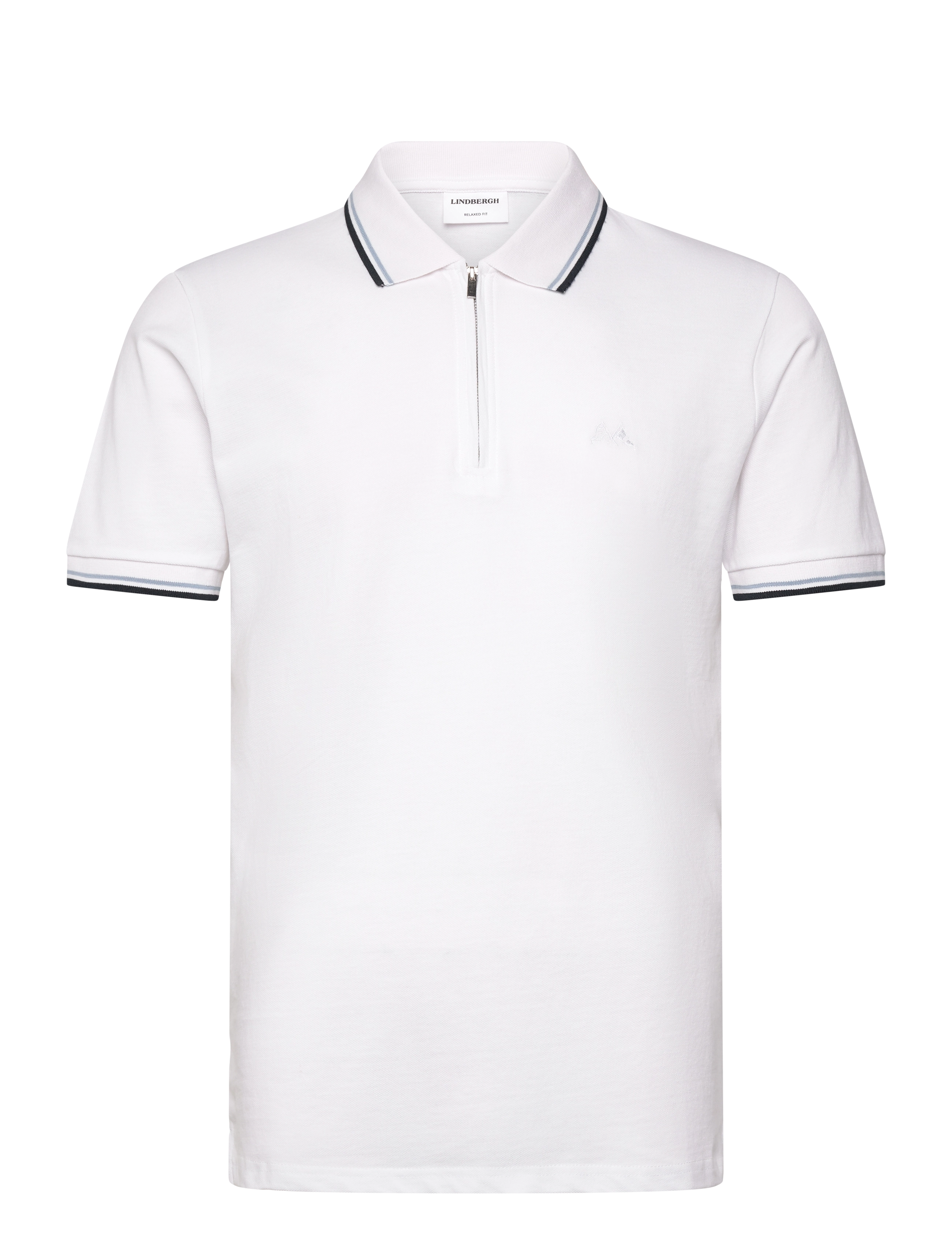 Lindbergh Polo pique w?. zip - Lindbergh - WHITE WAVE / white
