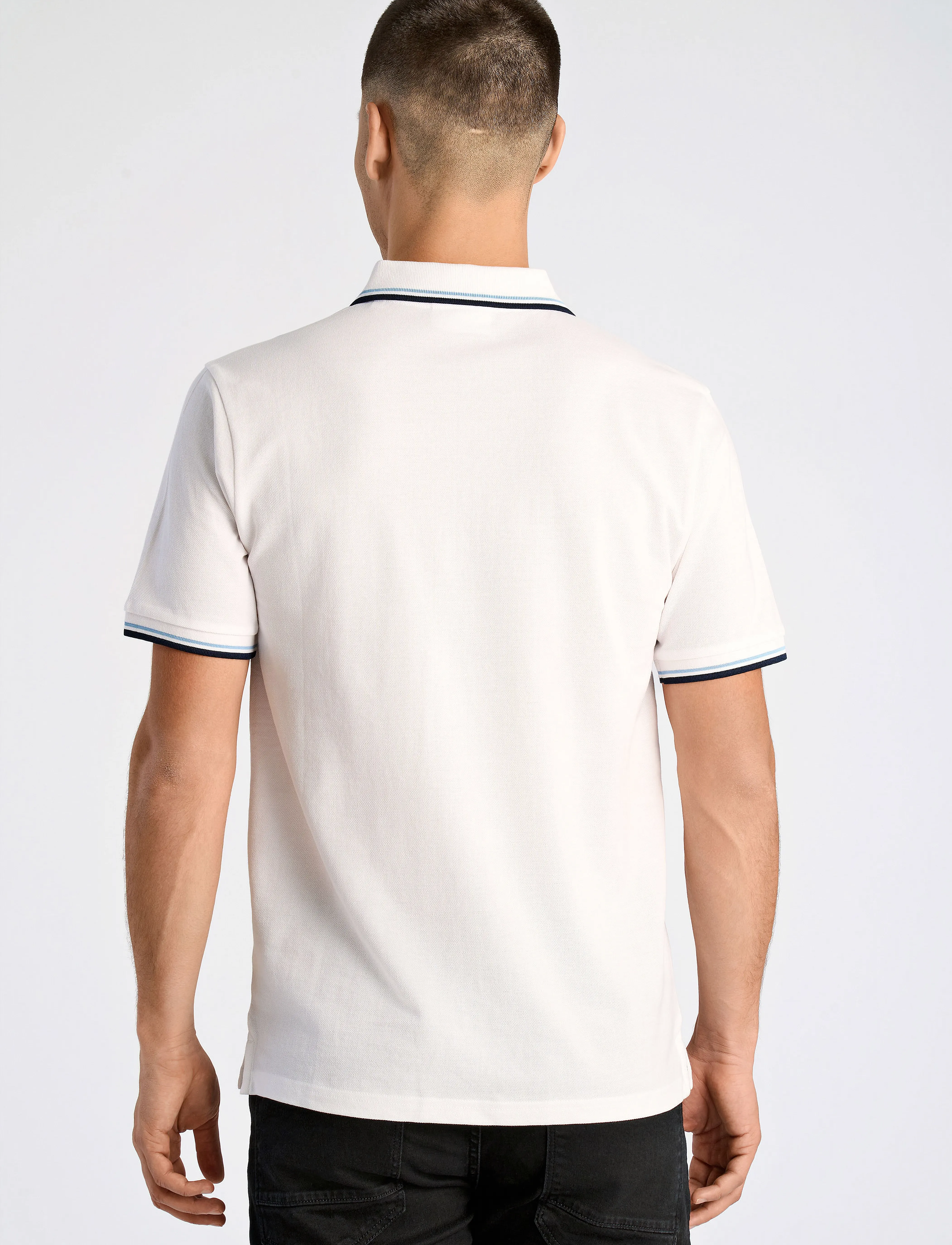 Lindbergh - Polo pique w?. zip - kortärmade pikéer - white wave - 3