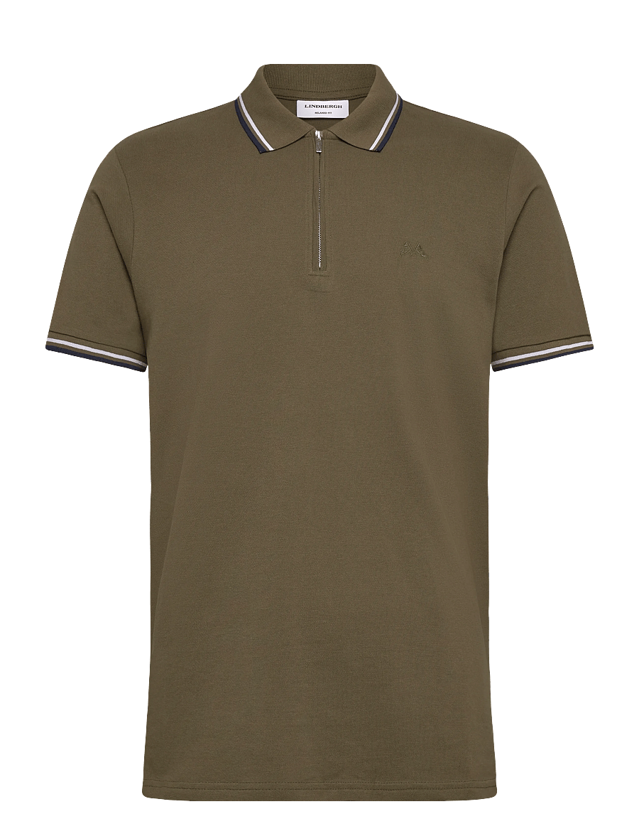 Lindbergh - Polo shirt w. contrast piping - kurzärmelig - army 424 - 1