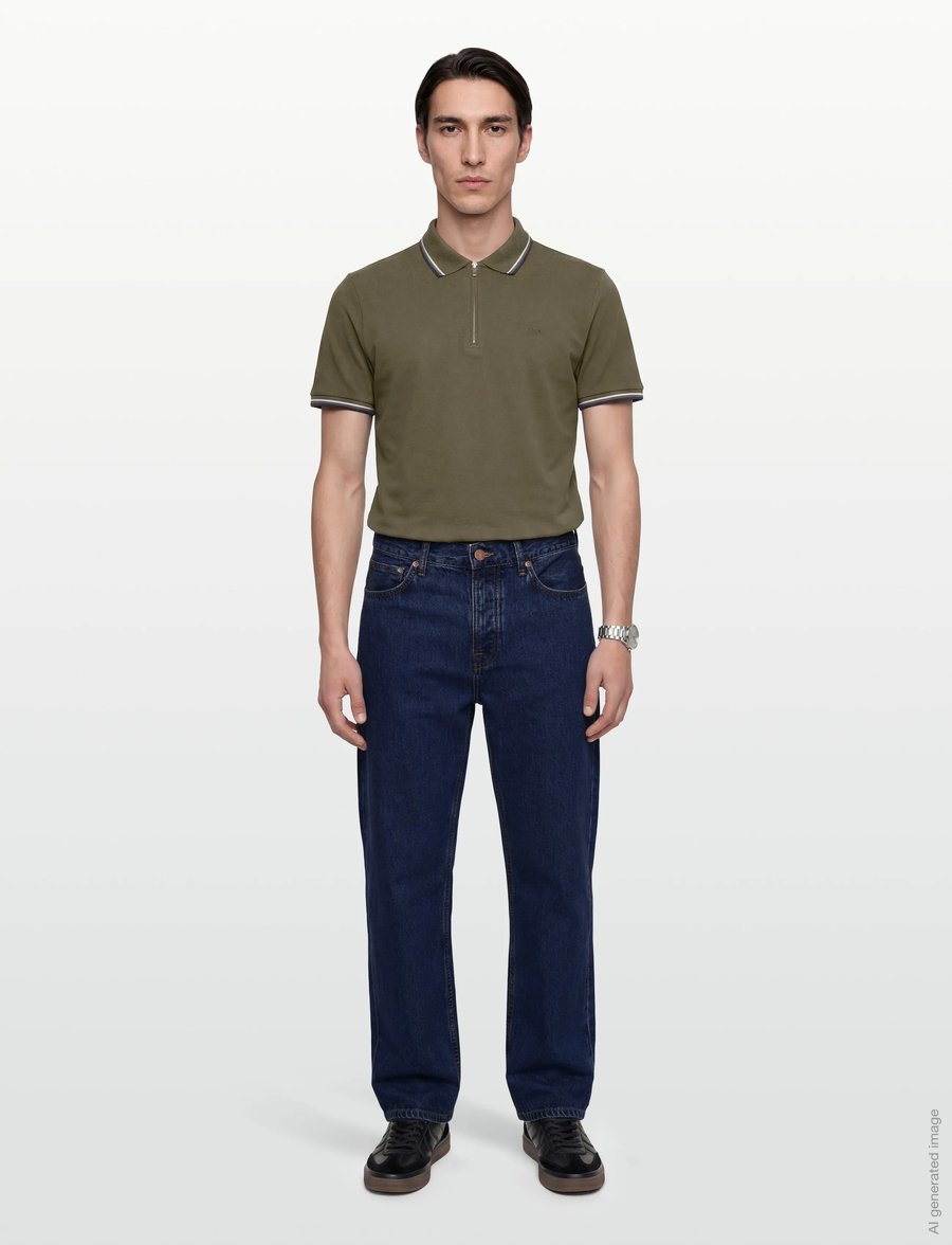 Lindbergh - Polo shirt w. contrast piping - kurzärmelig - army 424 - 0