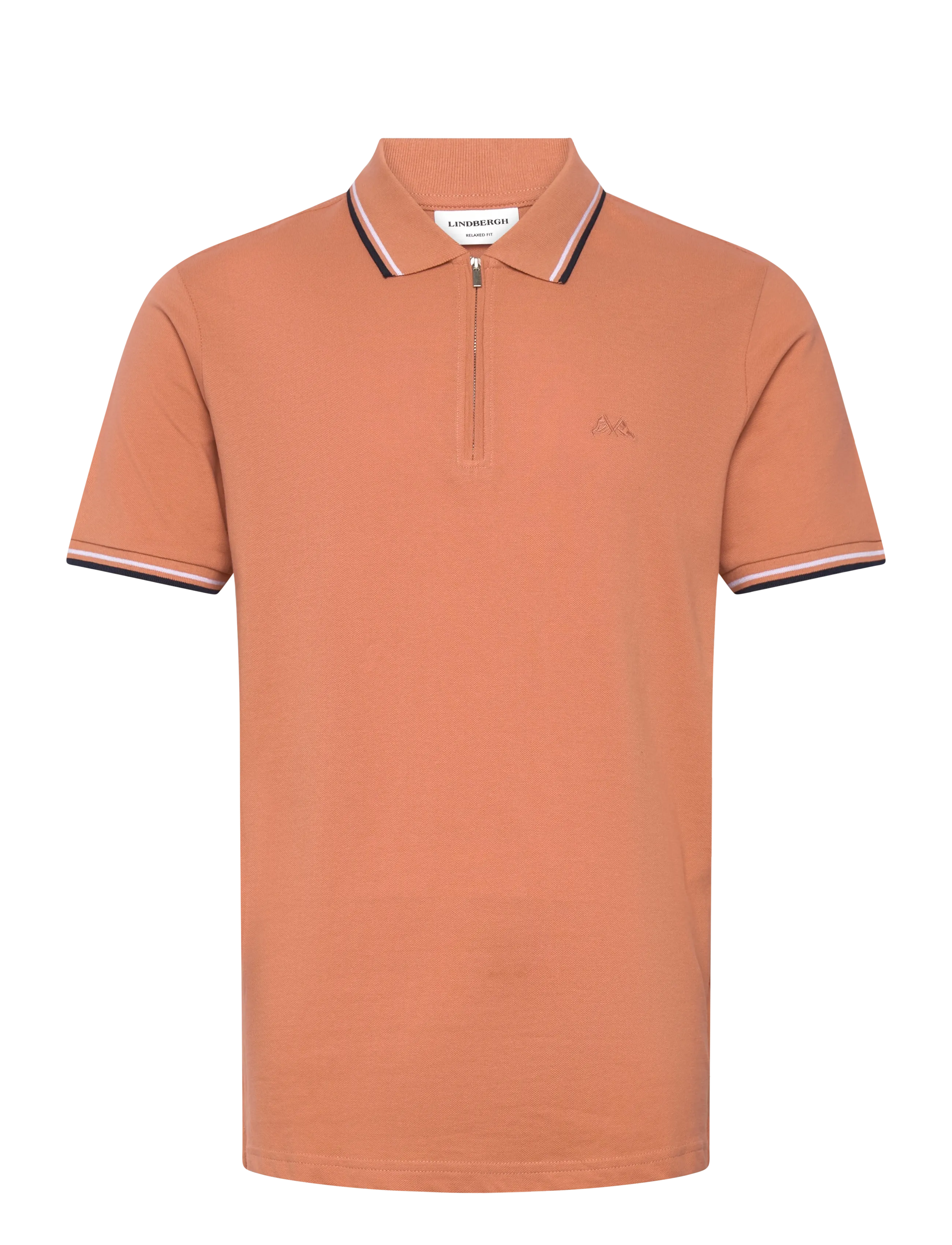 Lindbergh Polo shirt w. contrast piping - Poloskjorter - BAKED ROSE / coral