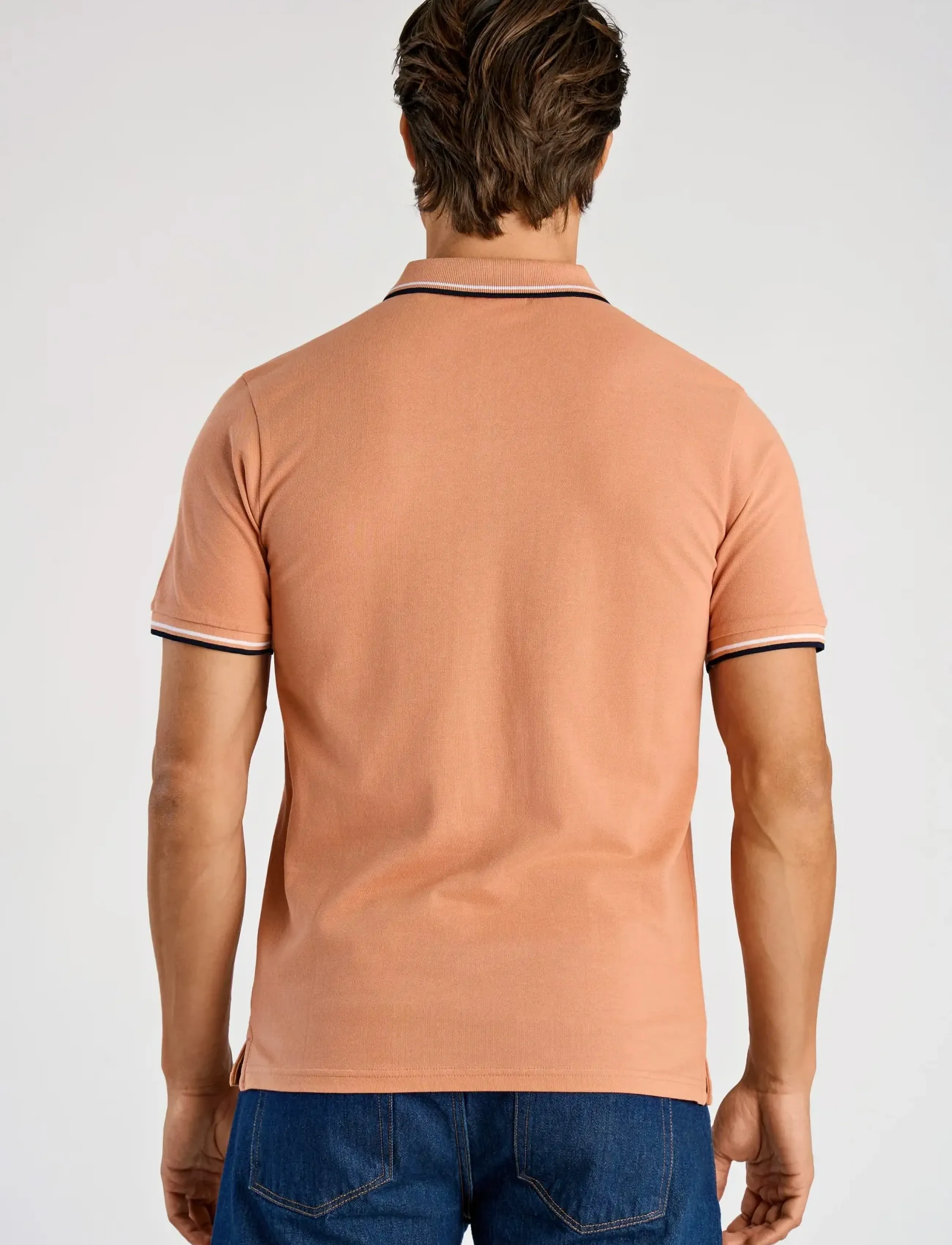 Lindbergh - Polo shirt w. contrast piping - kortærmede poloer - baked rose - 4