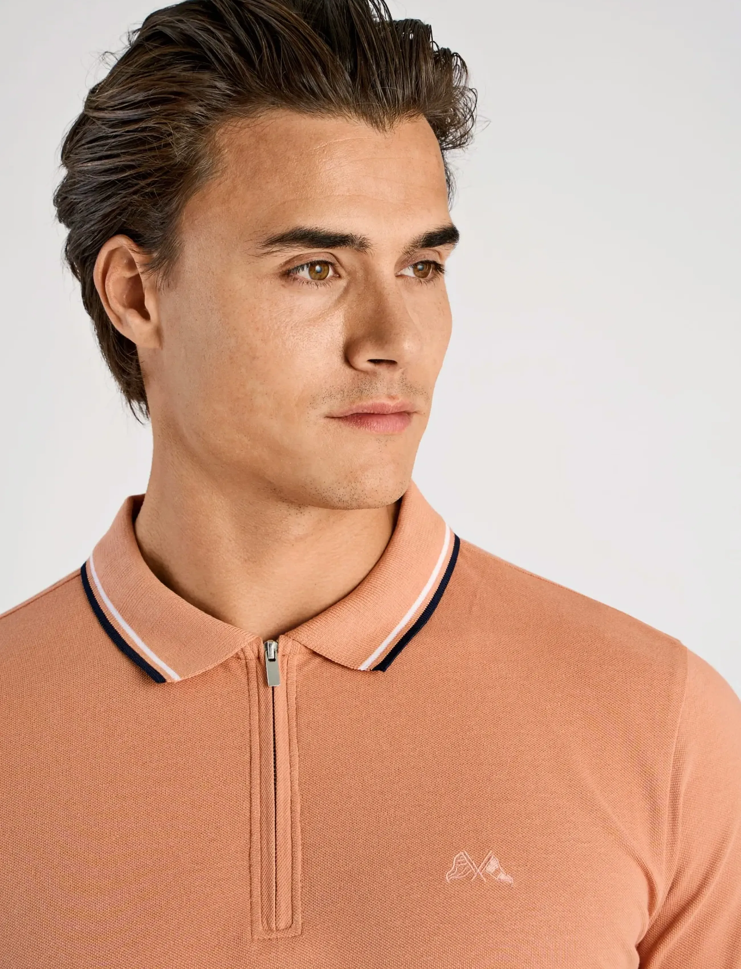 Lindbergh - Polo shirt w. contrast piping - kortærmede poloer - baked rose - 5